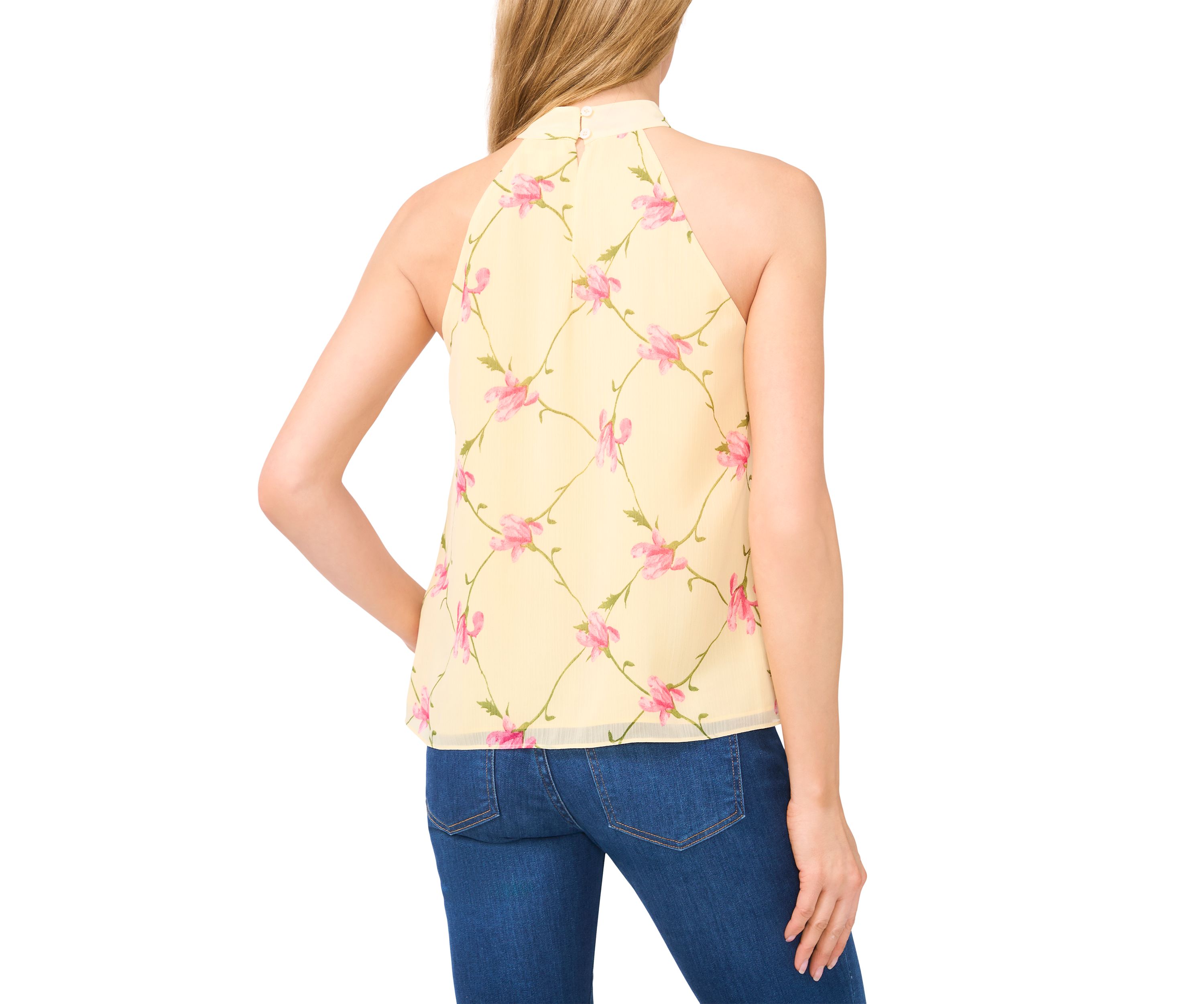 Womens Floral Halter Blouse