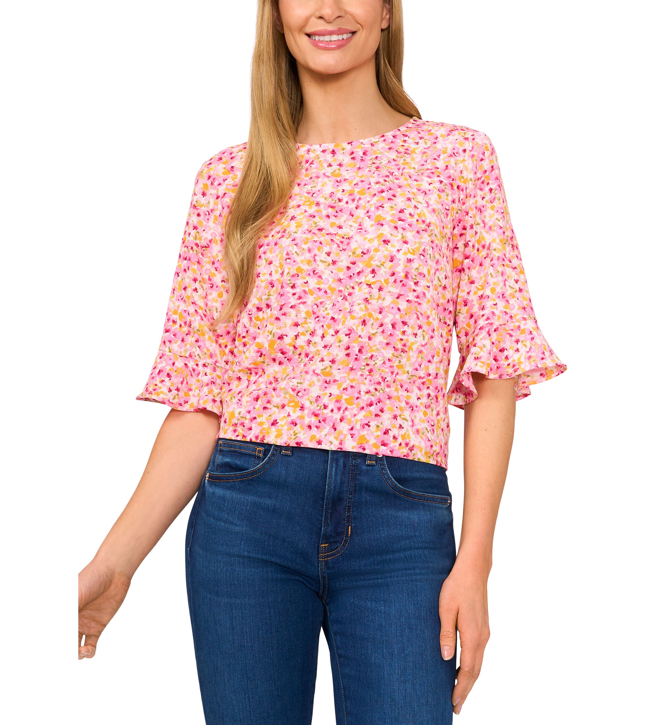 Womens Ruffle Sleeve Blouse