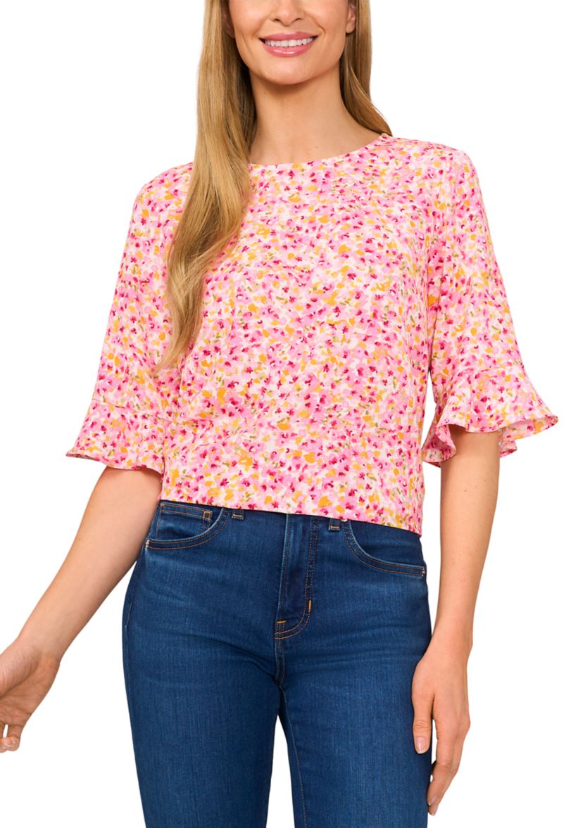 Womens Ruffle Sleeve Blouse