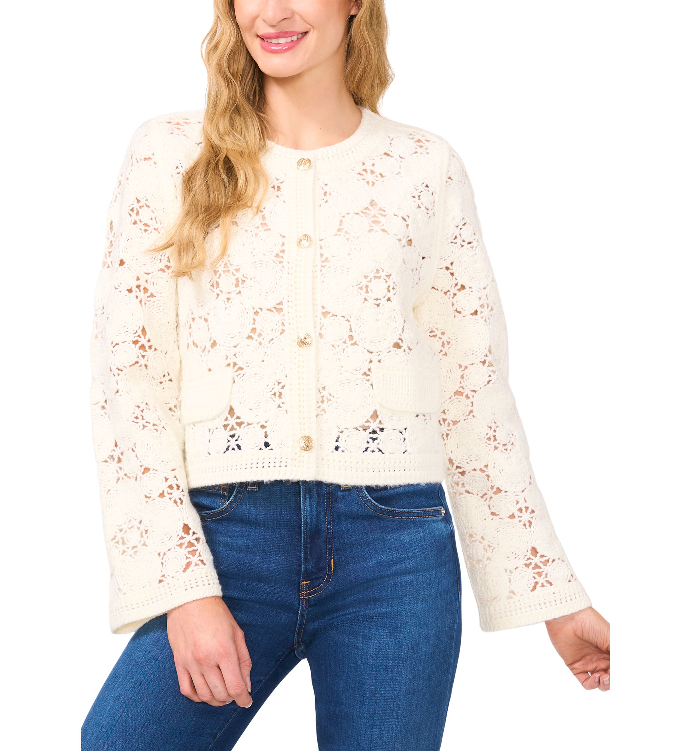 Womens Crochet Cardigan 