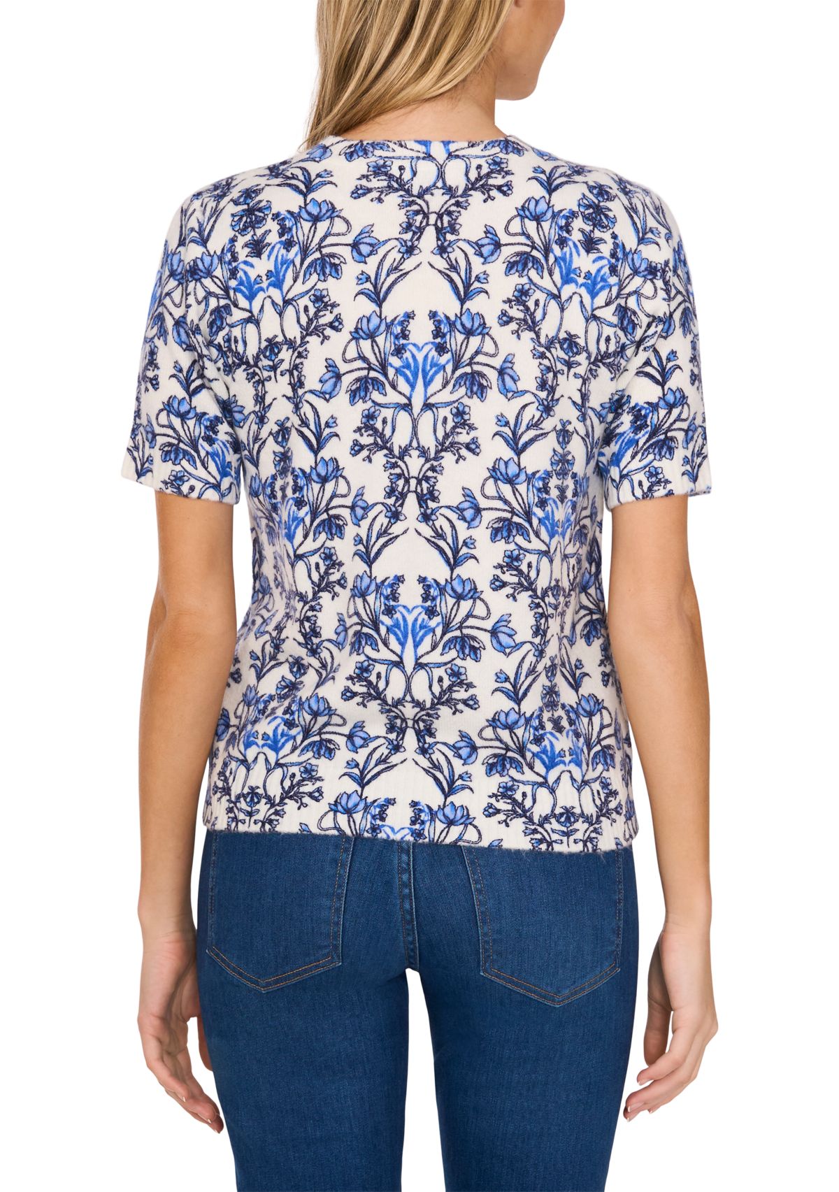 Womens Short Sleeve Floral Top 