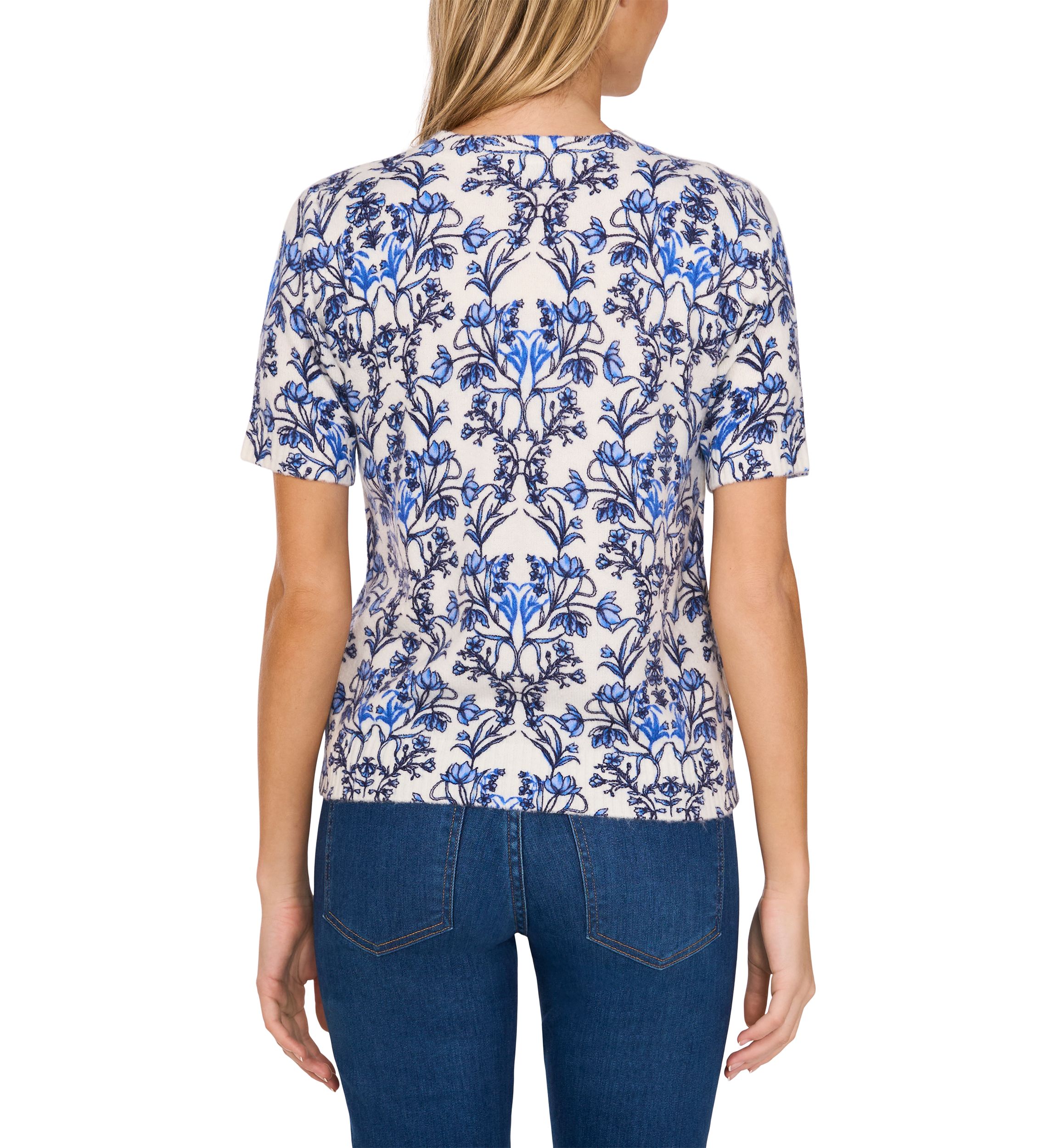 Womens Short Sleeve Floral Top 