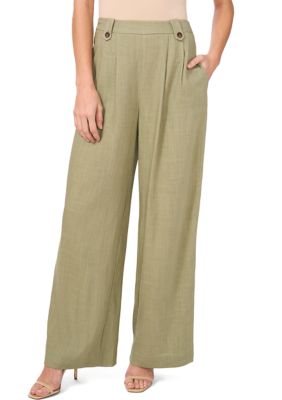 CeCe Women's Pleated Wide Leg Pants, 10