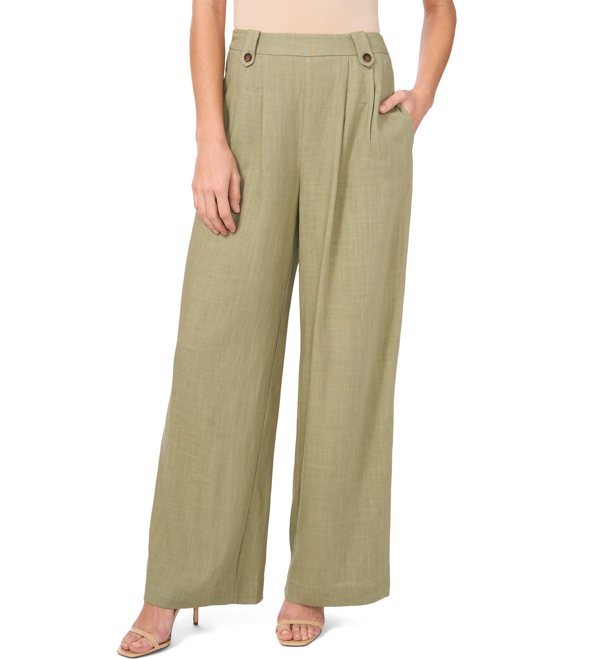 Womens Pleated Wide Leg Pants