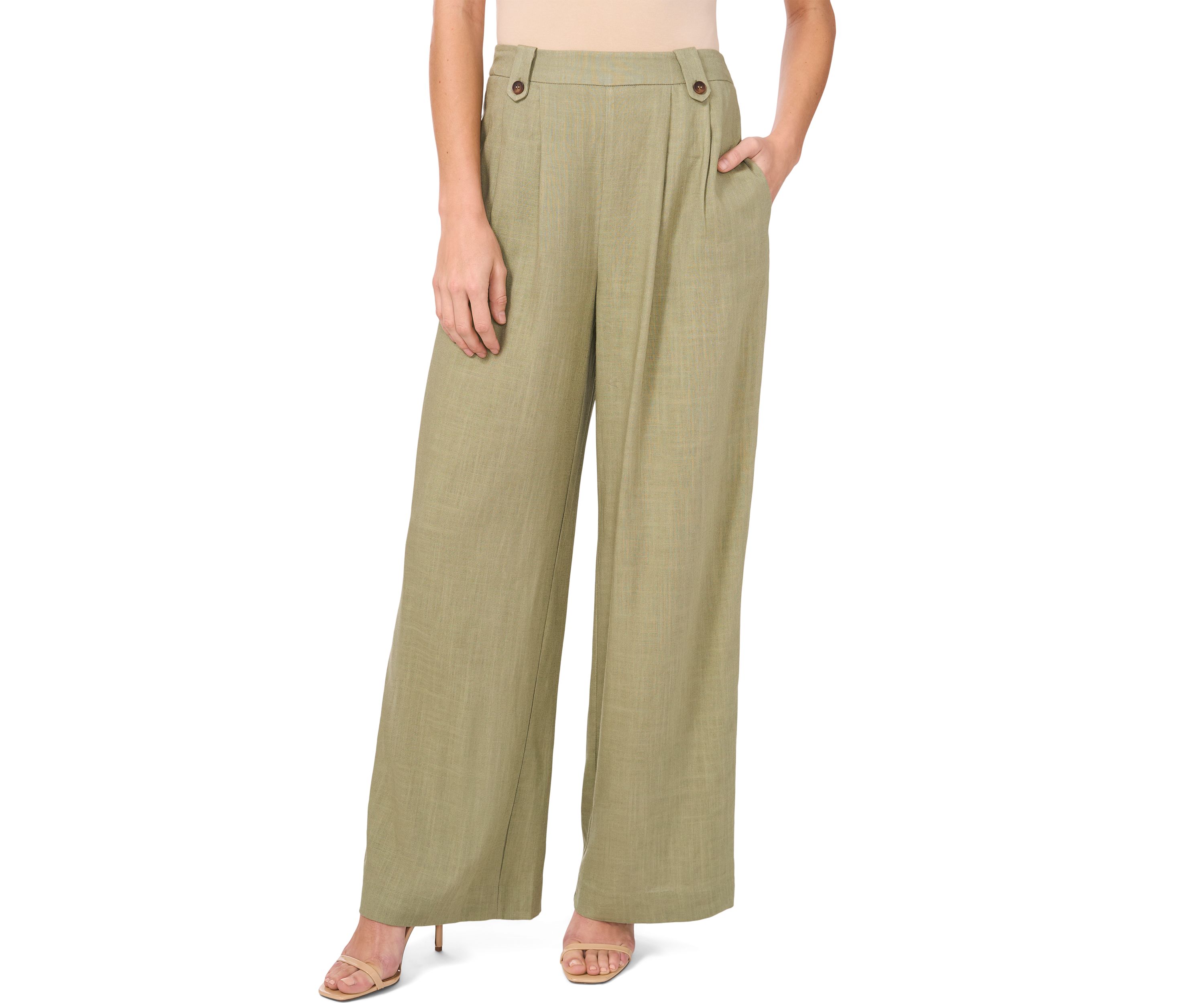 Womens Pleated Wide Leg Pants
