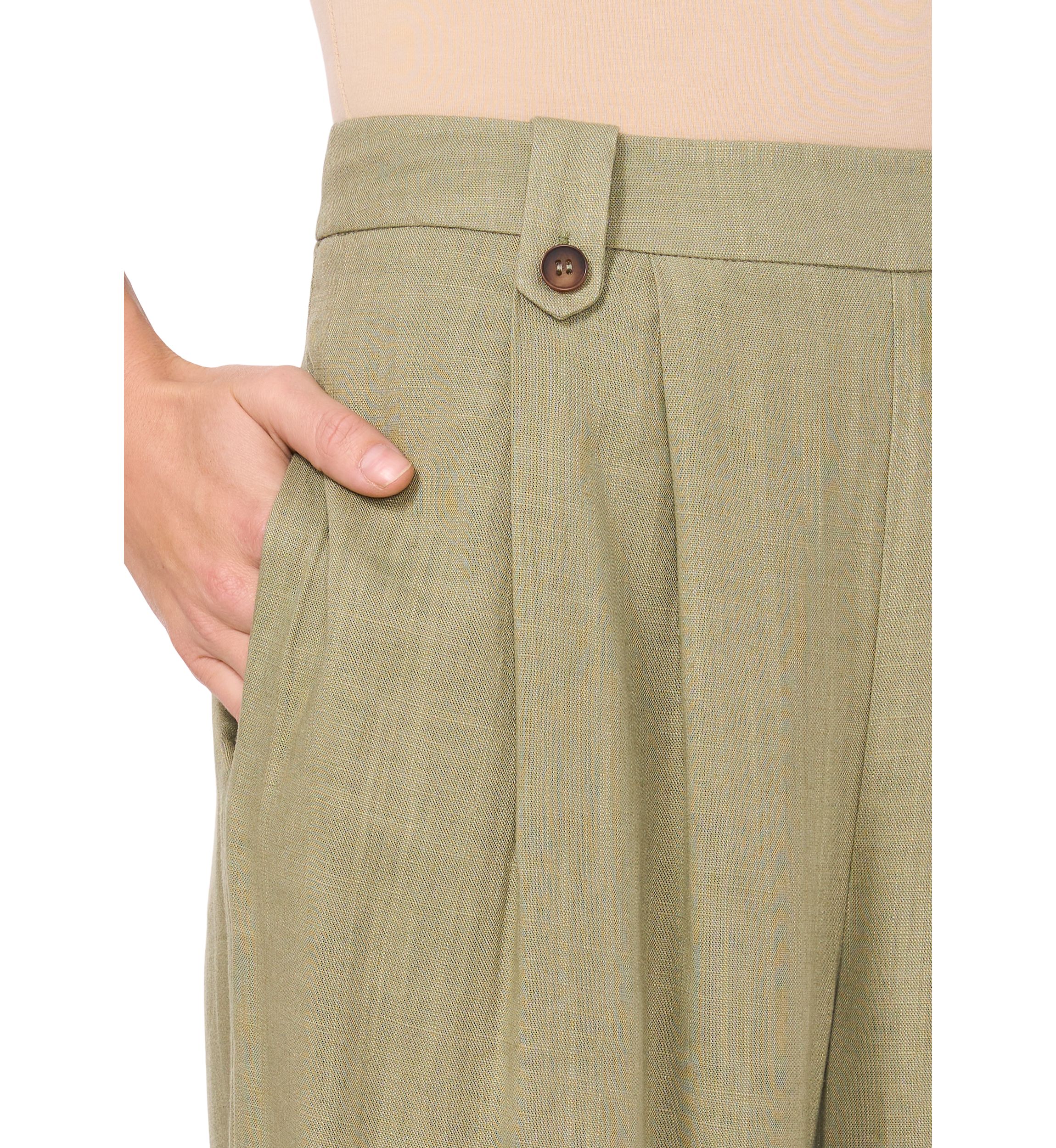 Womens Pleated Wide Leg Pants