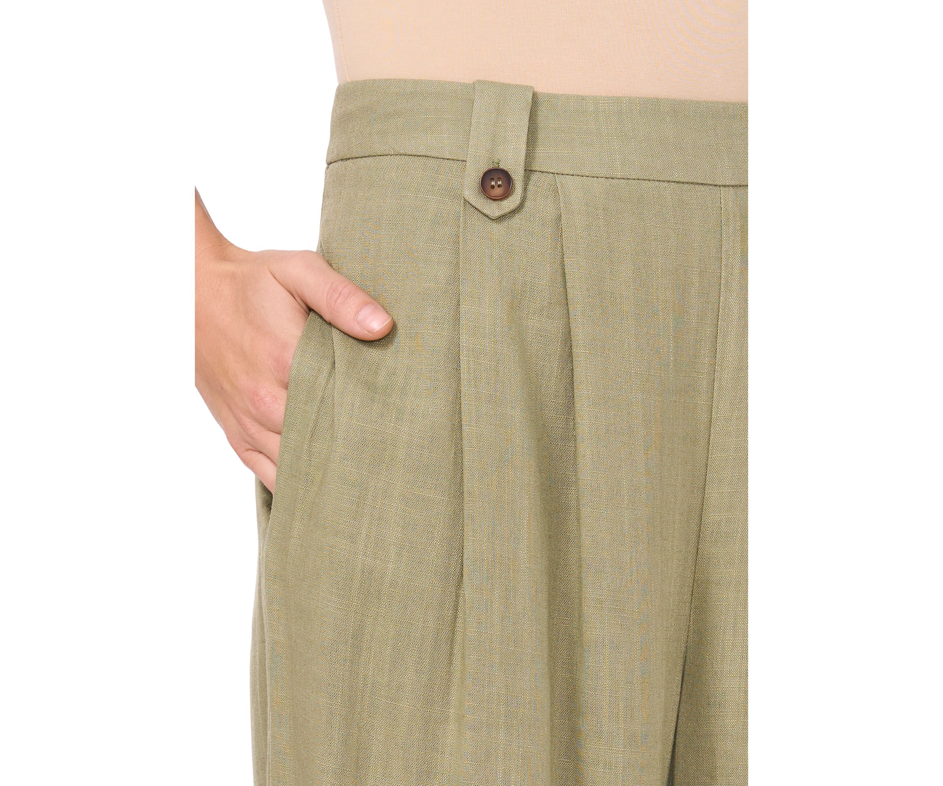 Womens Pleated Wide Leg Pants
