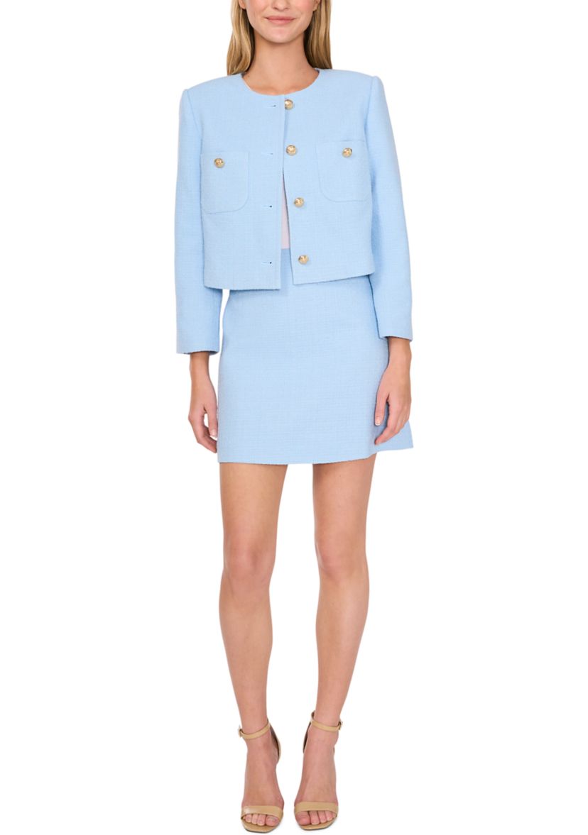 Womens A-Line Tweed Short Skirt 