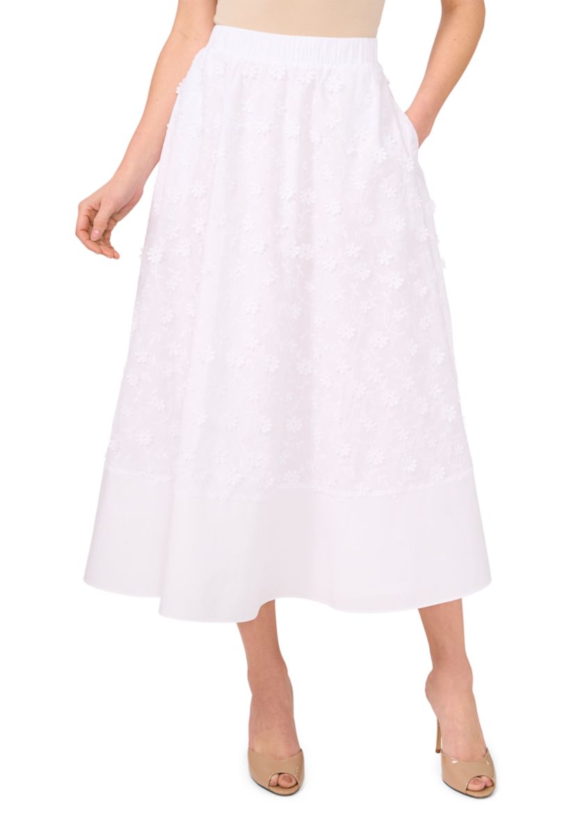 Womens 3D Flower A-Line Skirt