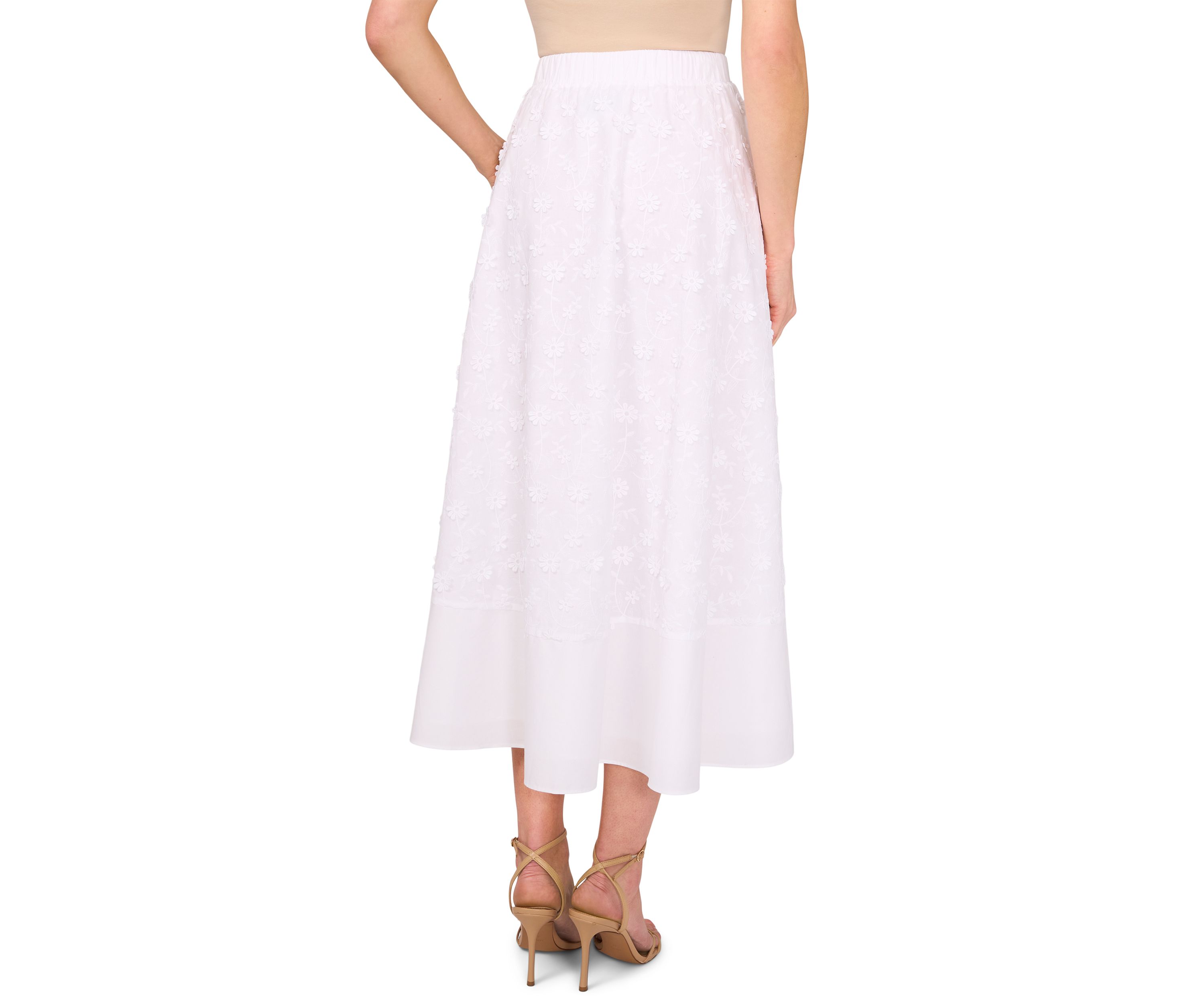 Womens 3D Flower A-Line Skirt