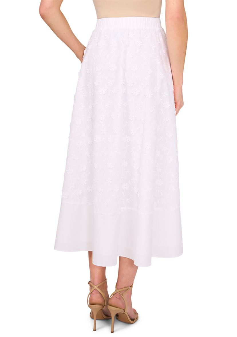 Womens 3D Flower A-Line Skirt