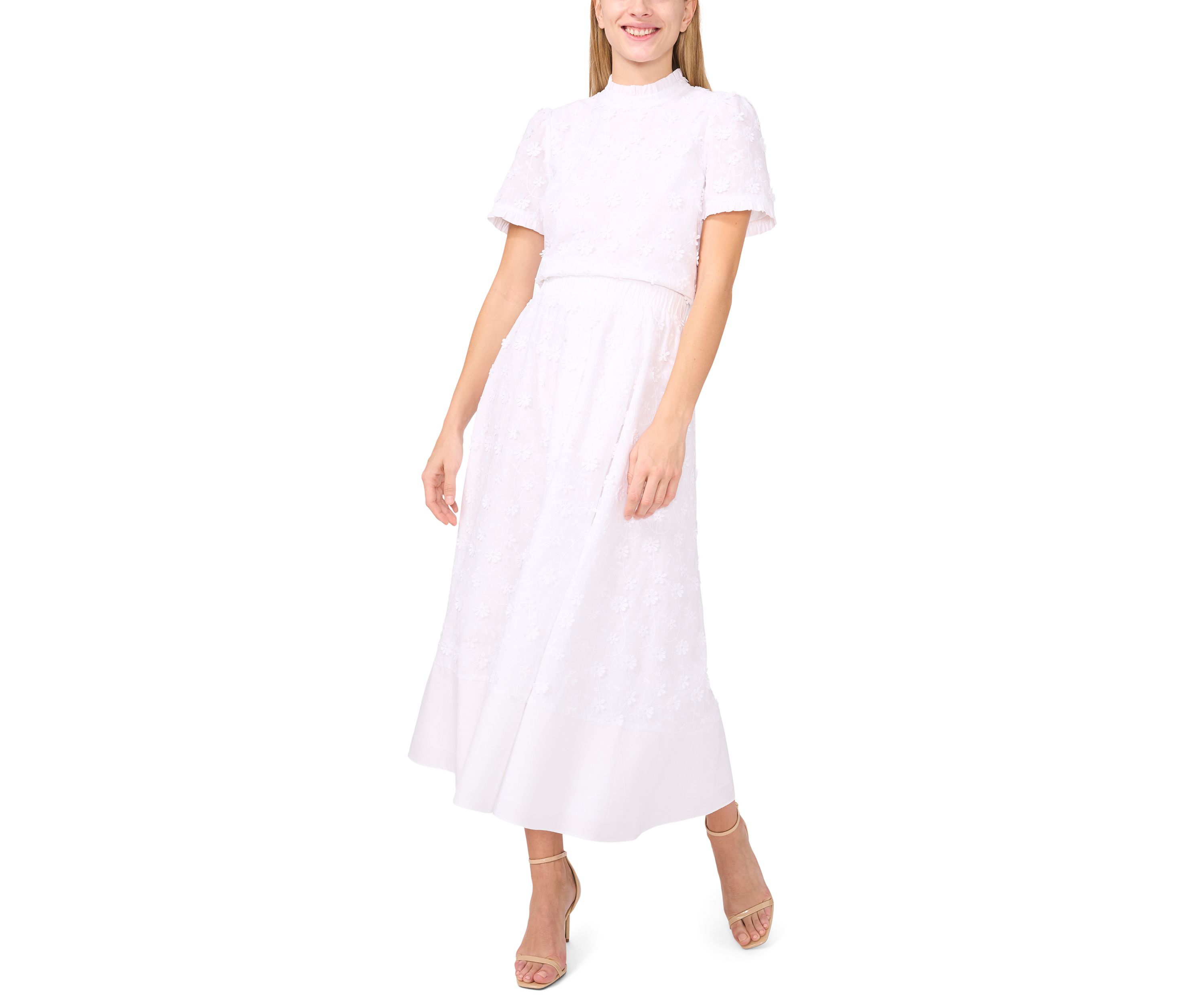 Womens 3D Flower A-Line Skirt