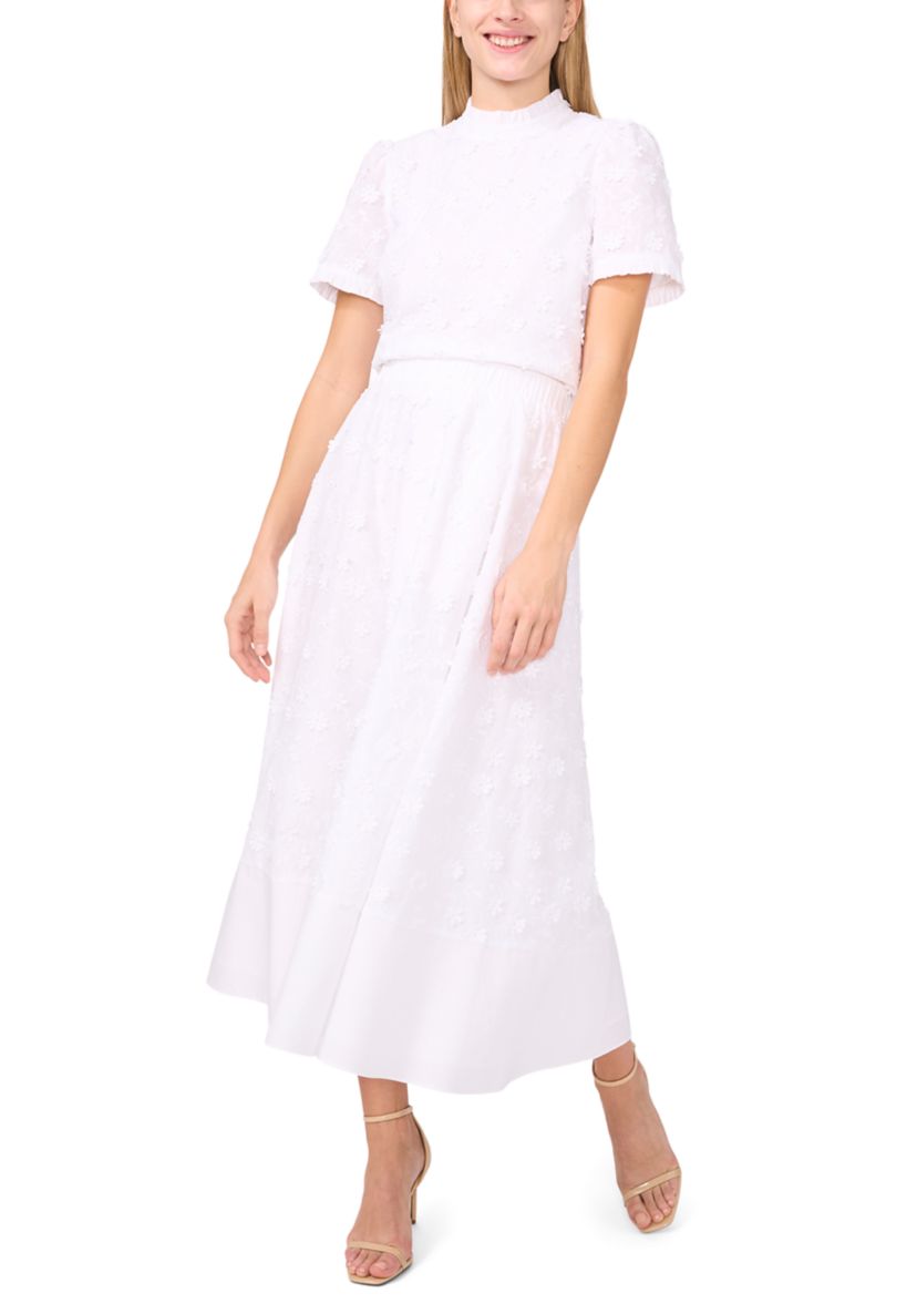 Womens 3D Flower A-Line Skirt