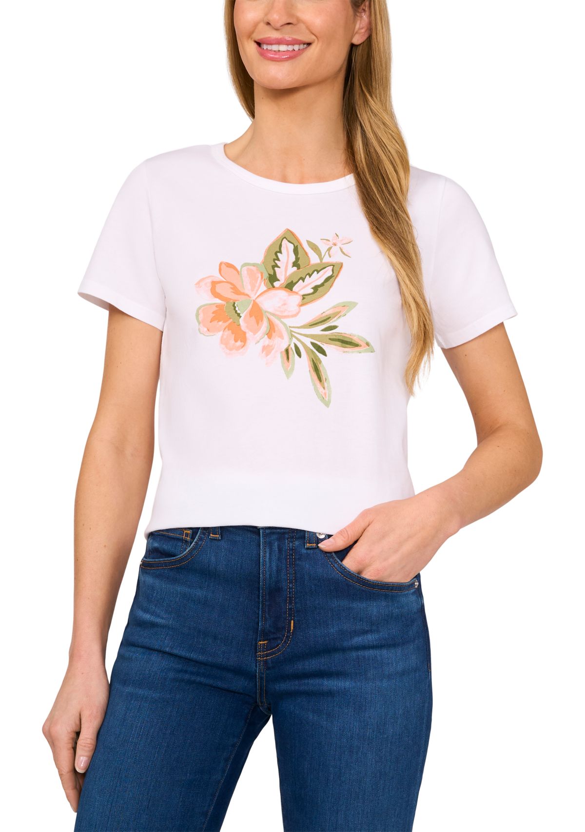 Womens Floral Graphic T-Shirt
