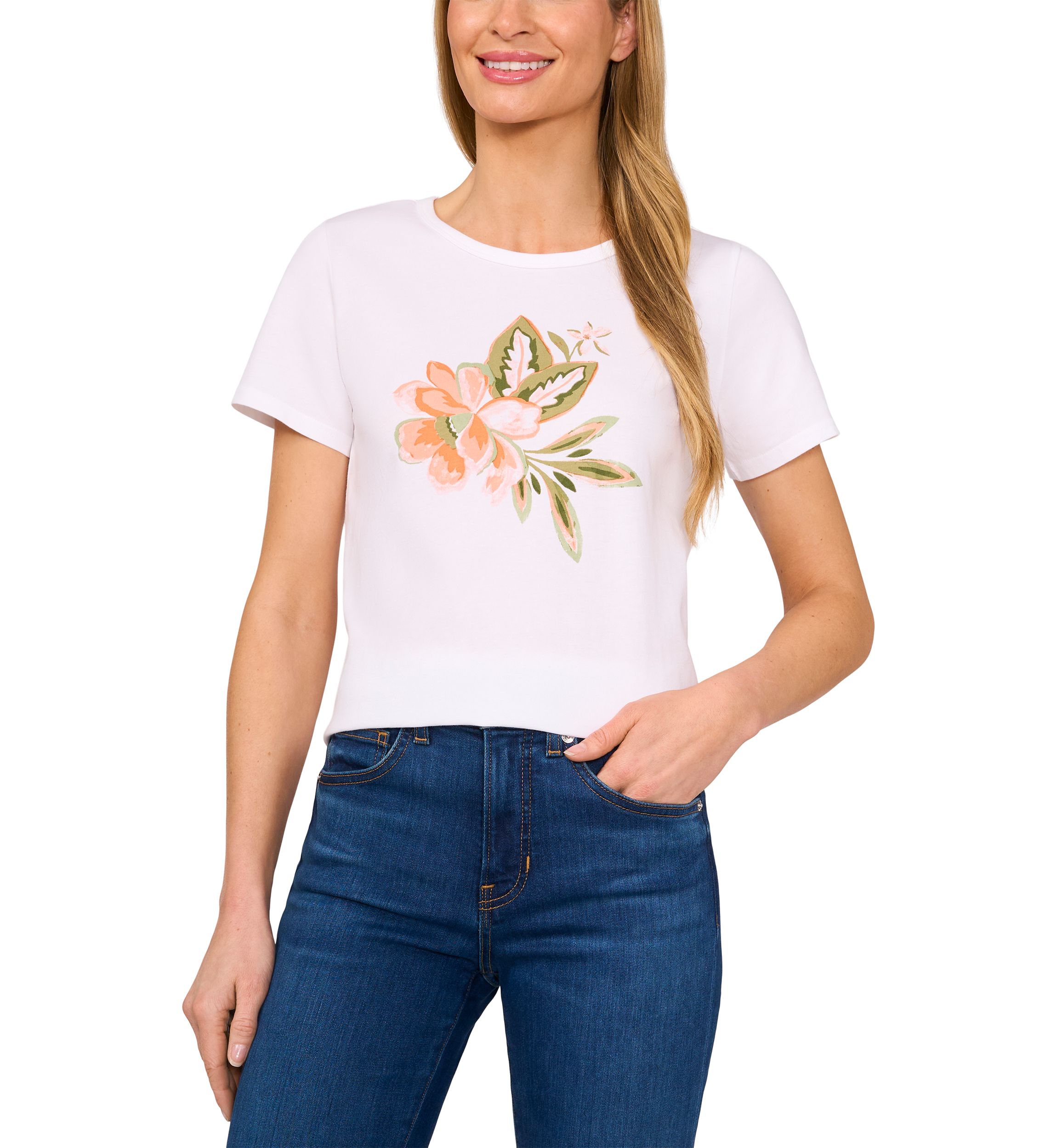 Womens Floral Graphic T-Shirt