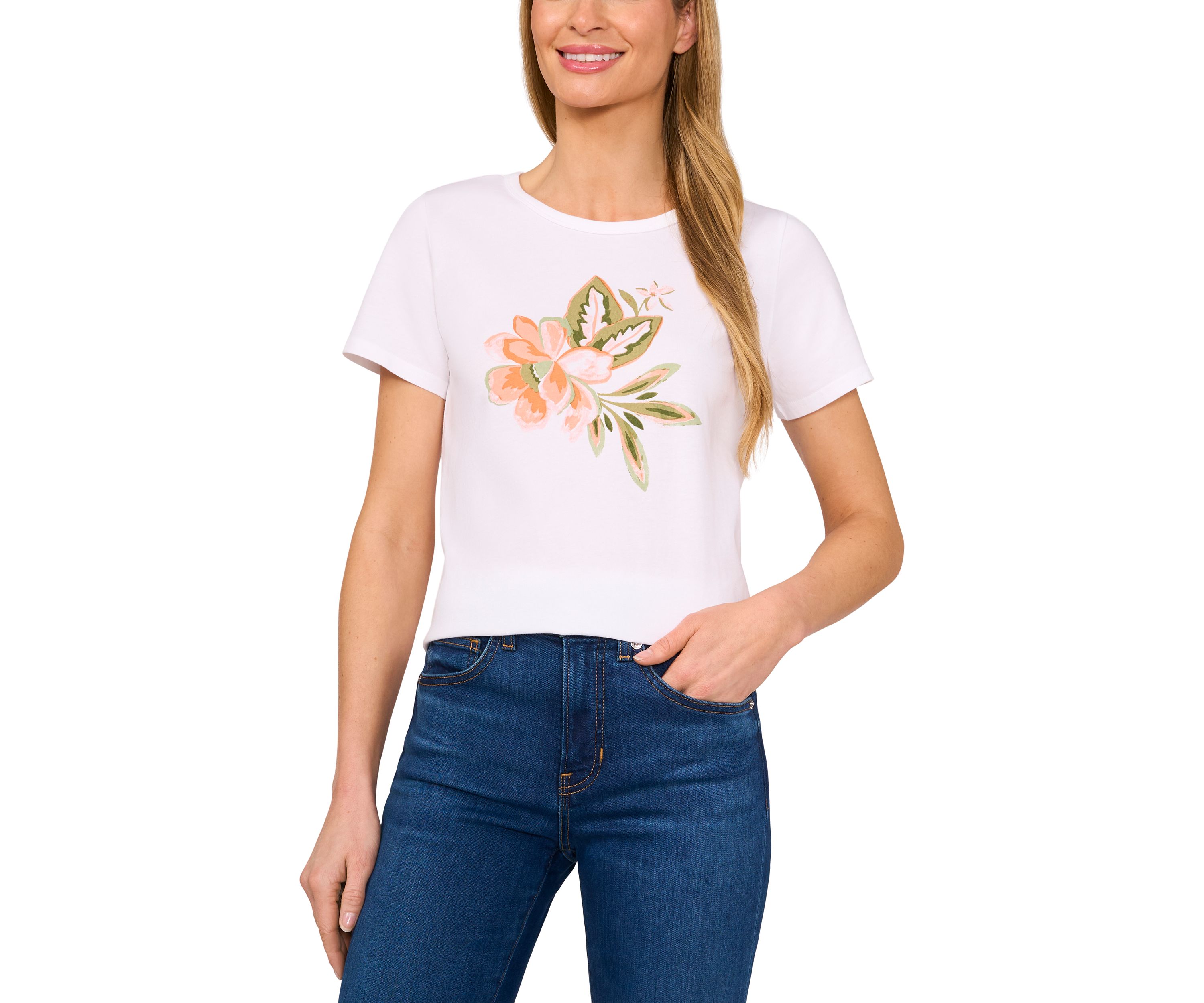Womens Floral Graphic T-Shirt
