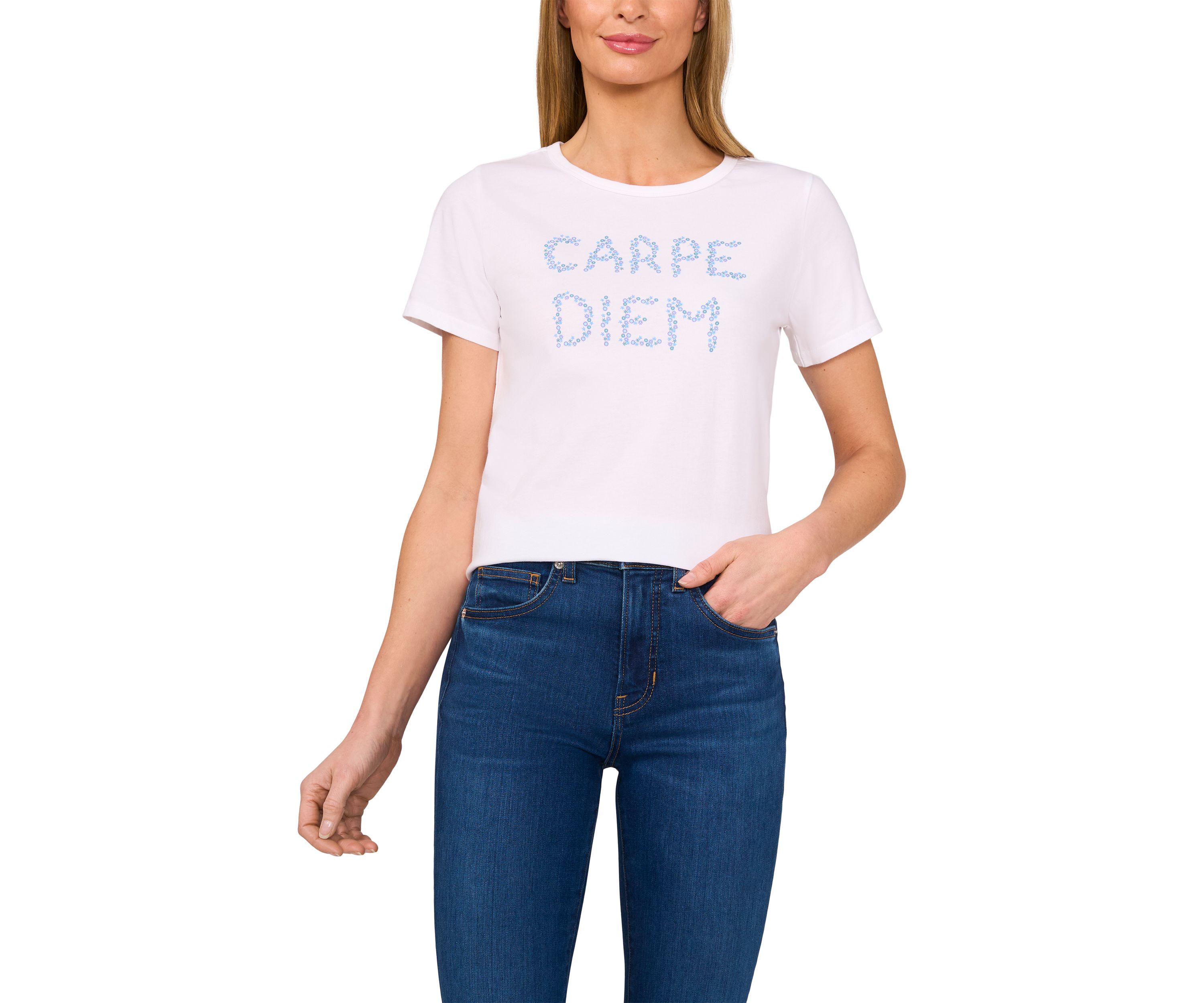 Womens Short Sleeve Carpe Diem Graphic T-Shirt