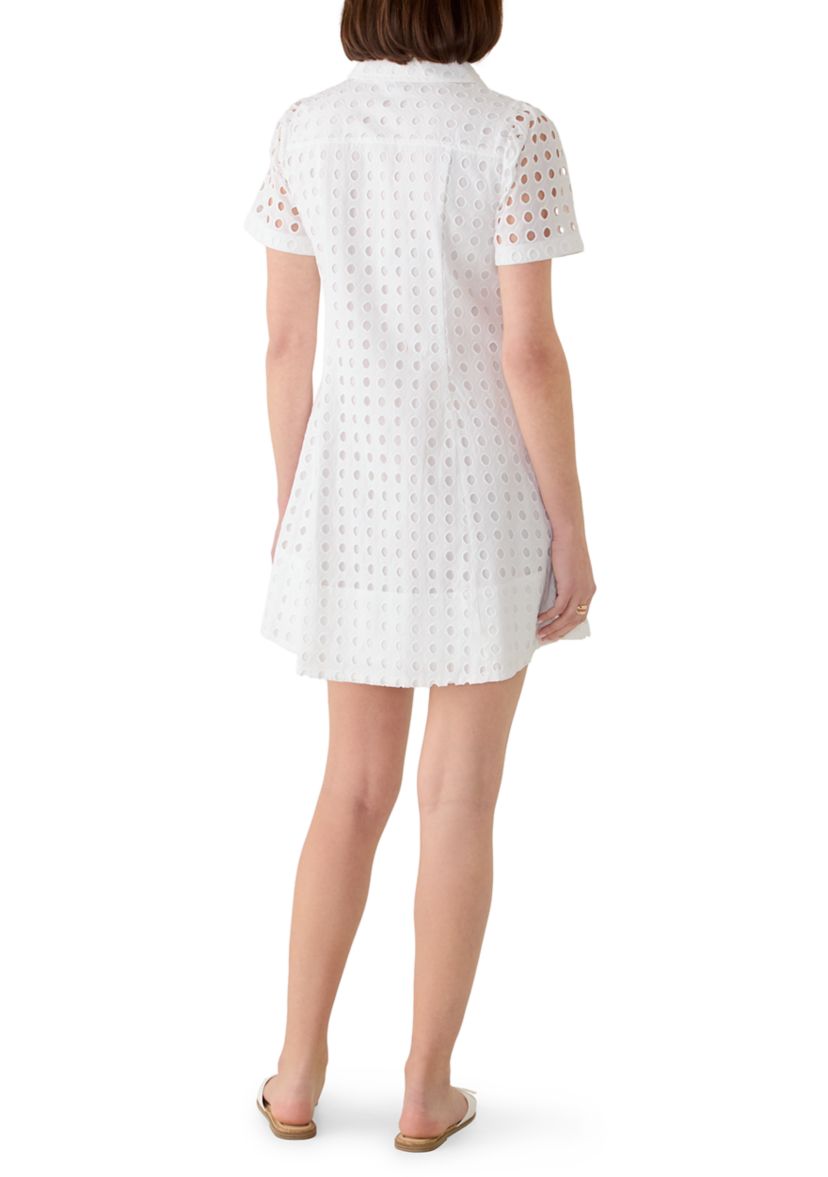 CeCe Women's Eyelet Square Neck A-Line Dress | Belk