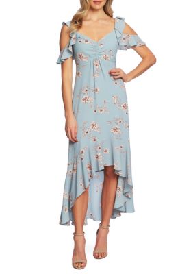 CeCe V Neck Floral High Low Dress | belk