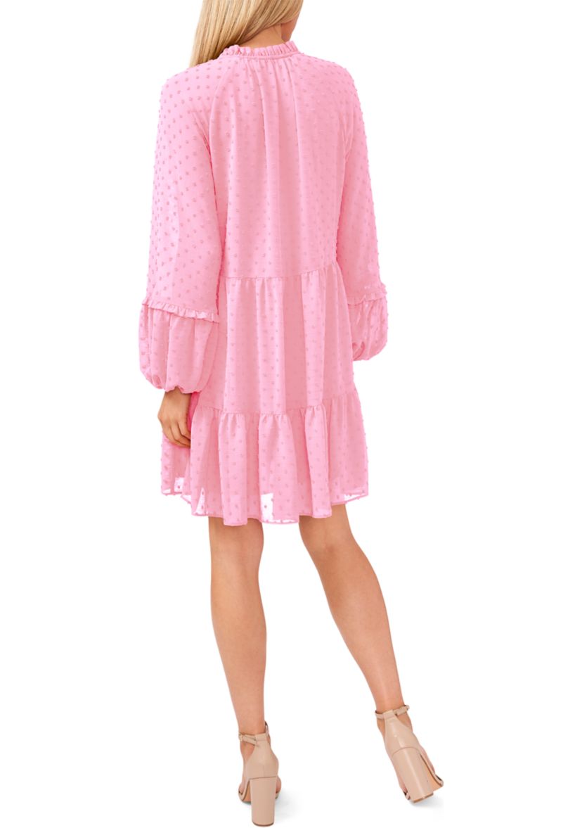 Womens Clip Dot Babydoll Dress
