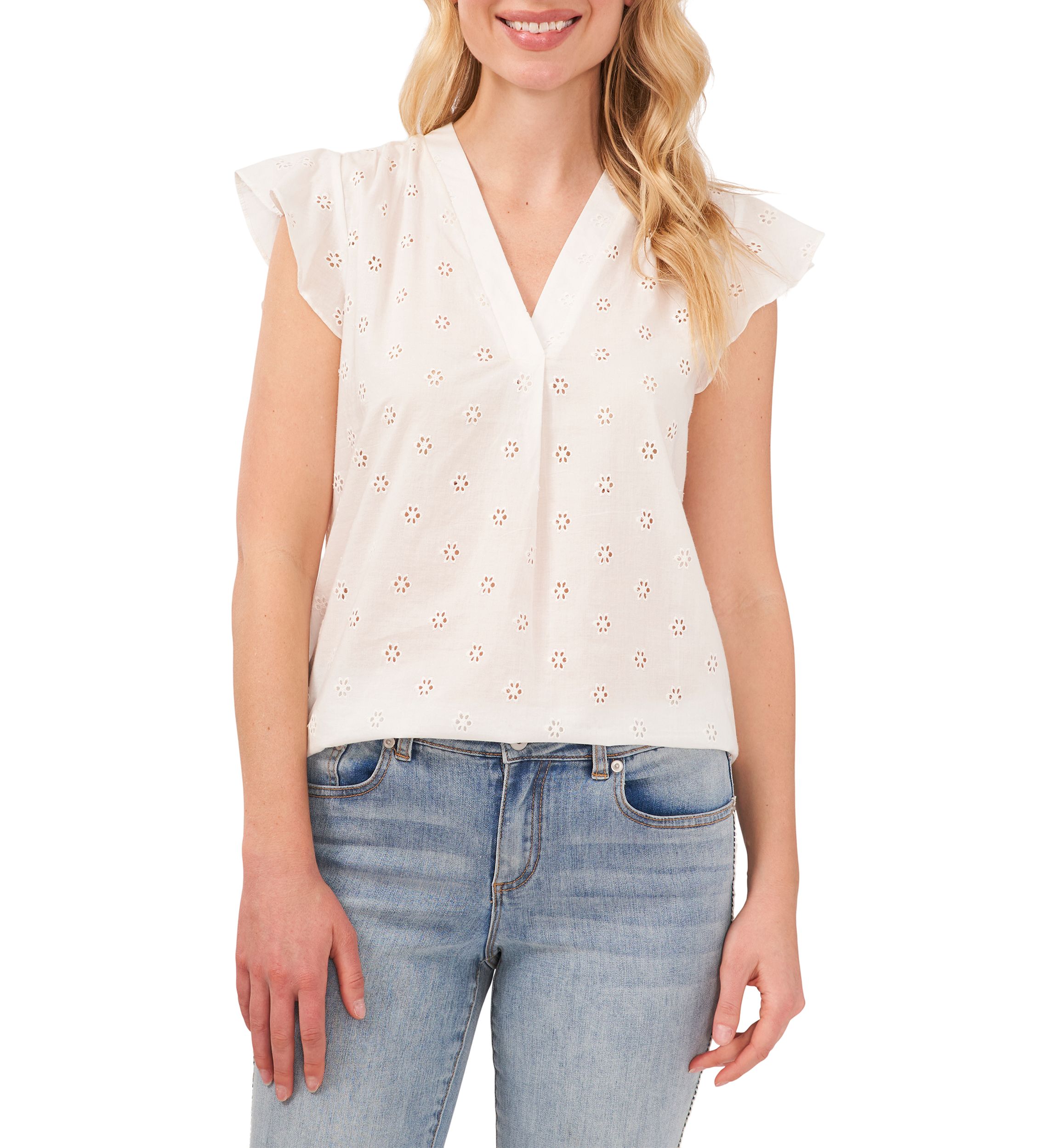 Womens Sleeveless Embroidered Blouse
