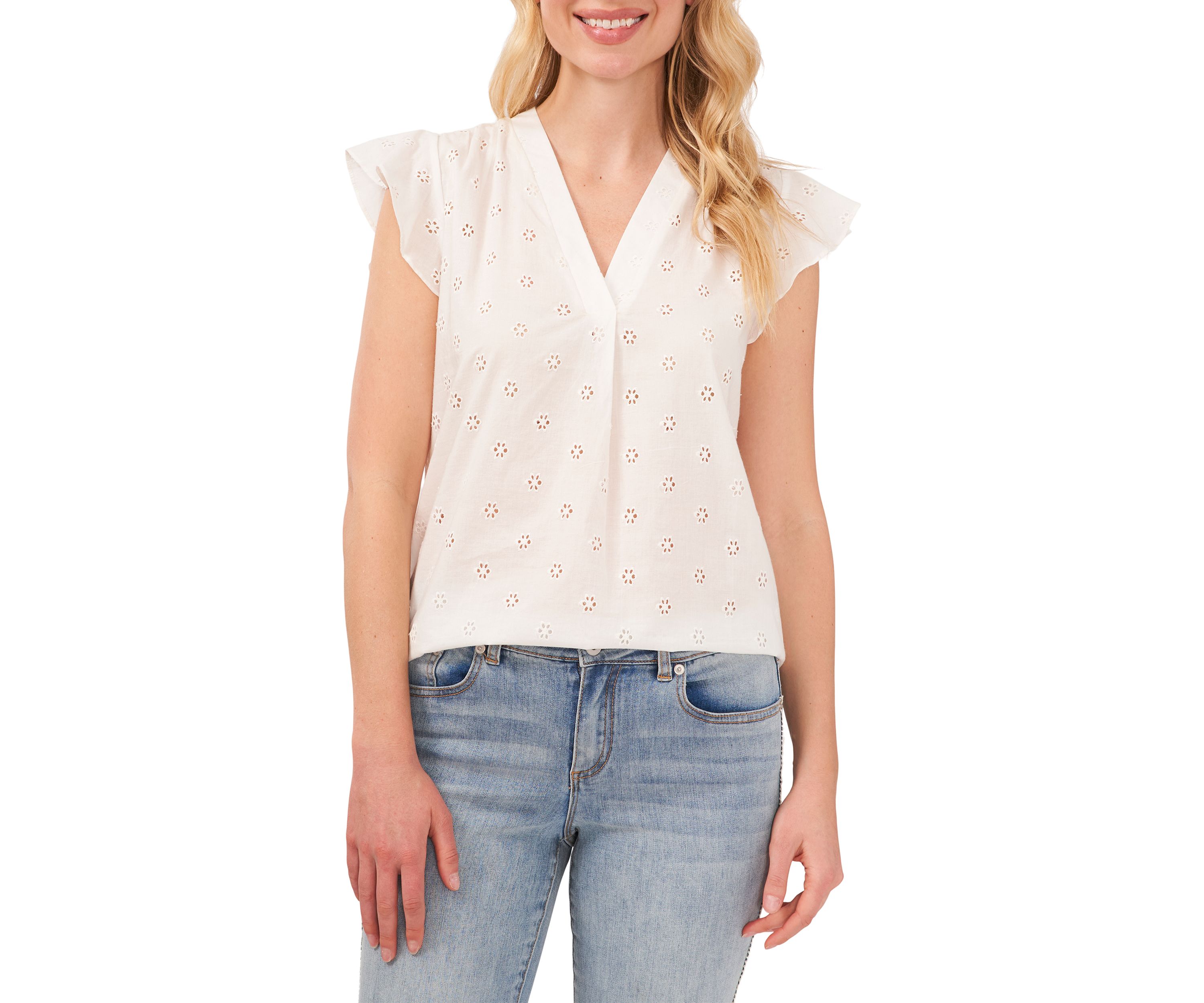Womens Sleeveless Embroidered Blouse