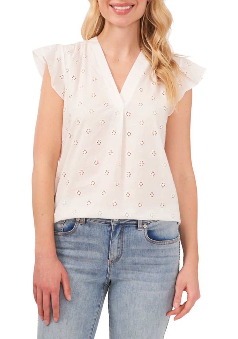 Womens Sleeveless Embroidered Blouse