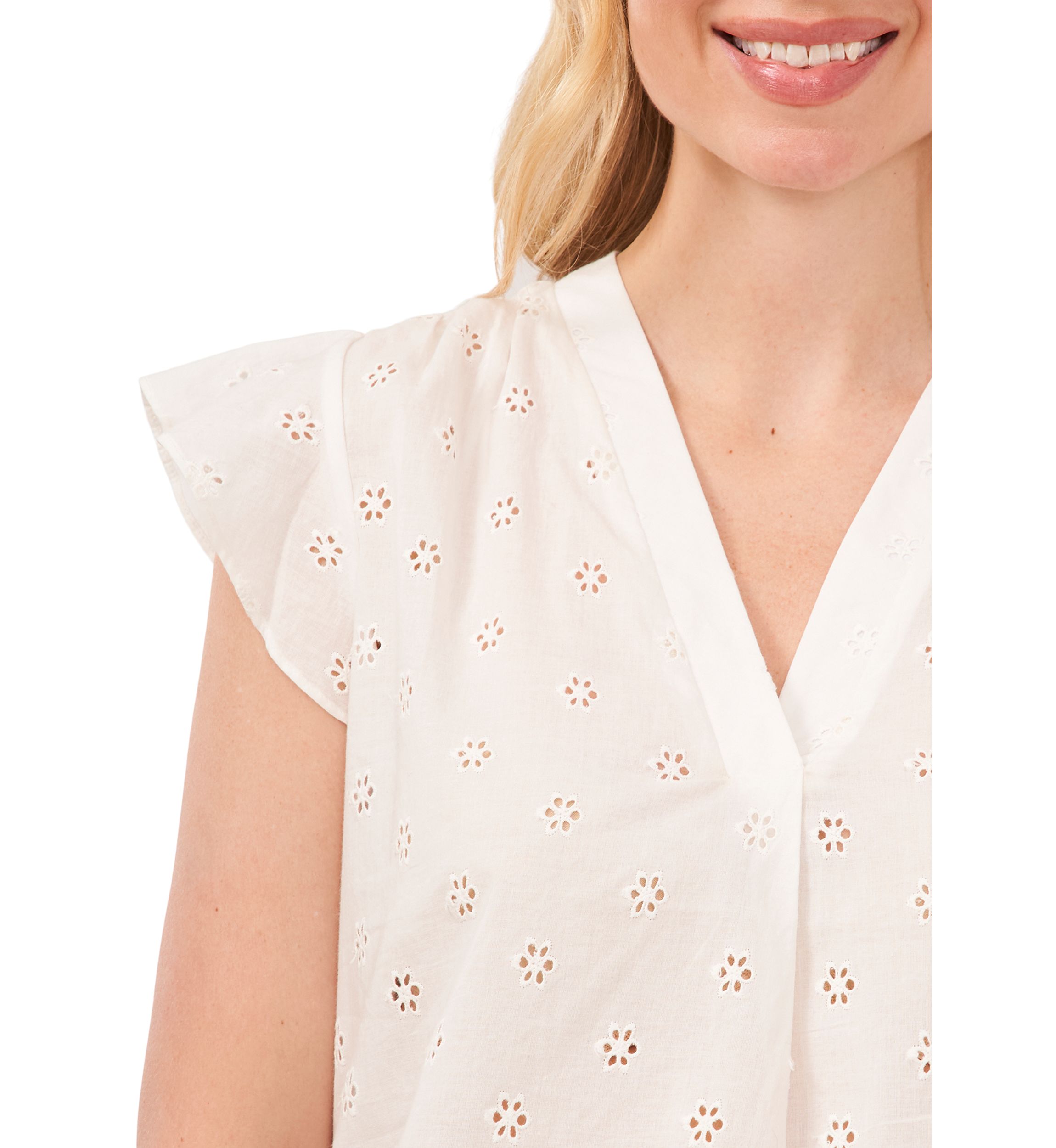 Womens Sleeveless Embroidered Blouse