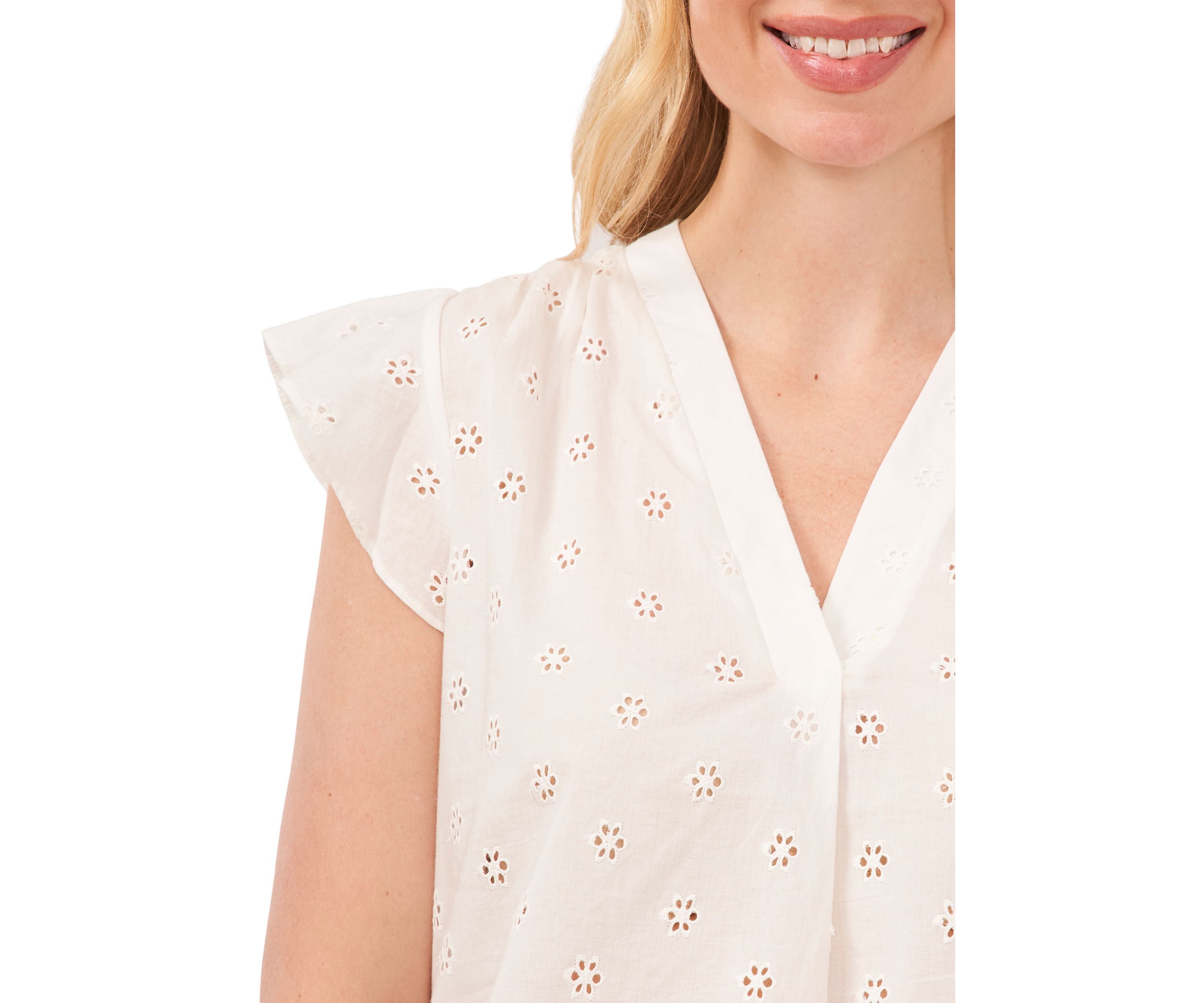 Womens Sleeveless Embroidered Blouse