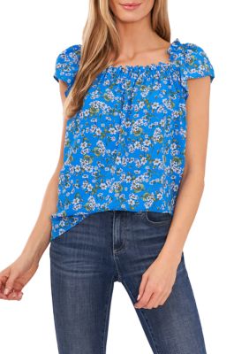 Women's Printed Square Neck Blouse