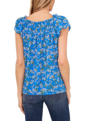 Women's Printed Square Neck Blouse