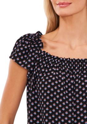 Women's Printed Square Neck Blouse