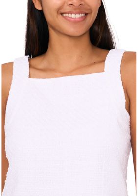 Women's Square Neck Tweed Tank Top