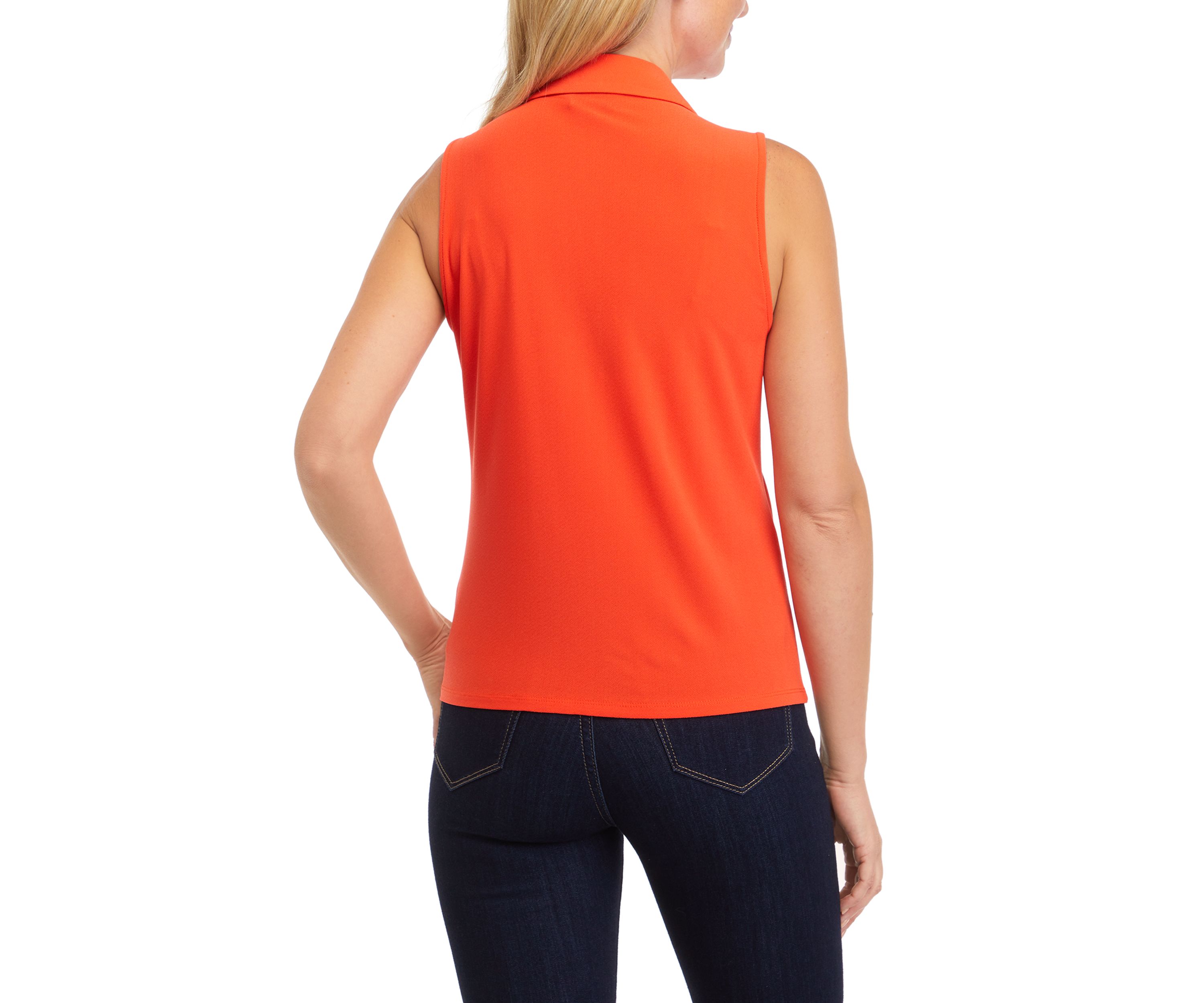 Womens Sleeveless Polo Top