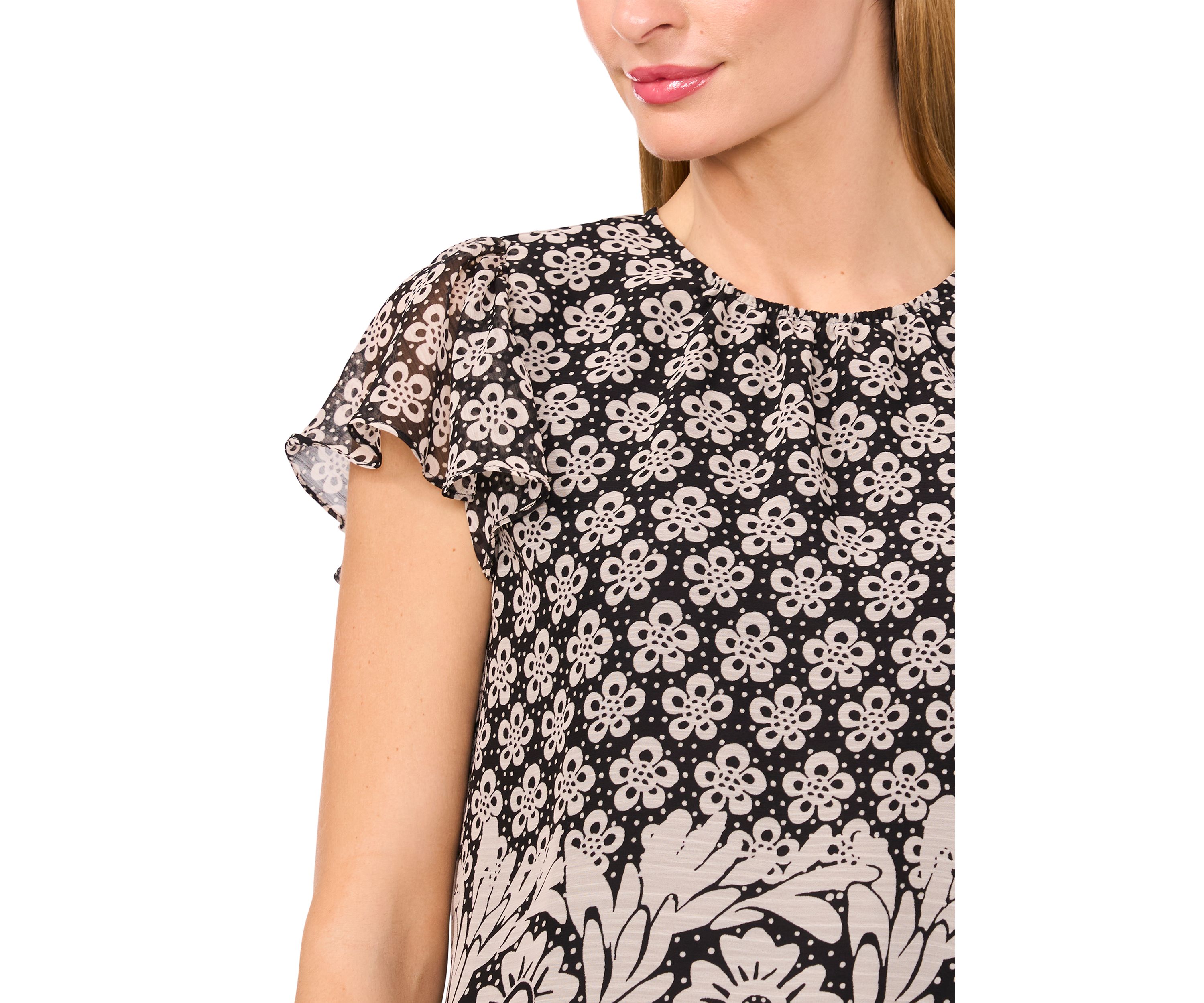 Womens Border Printed Blouse