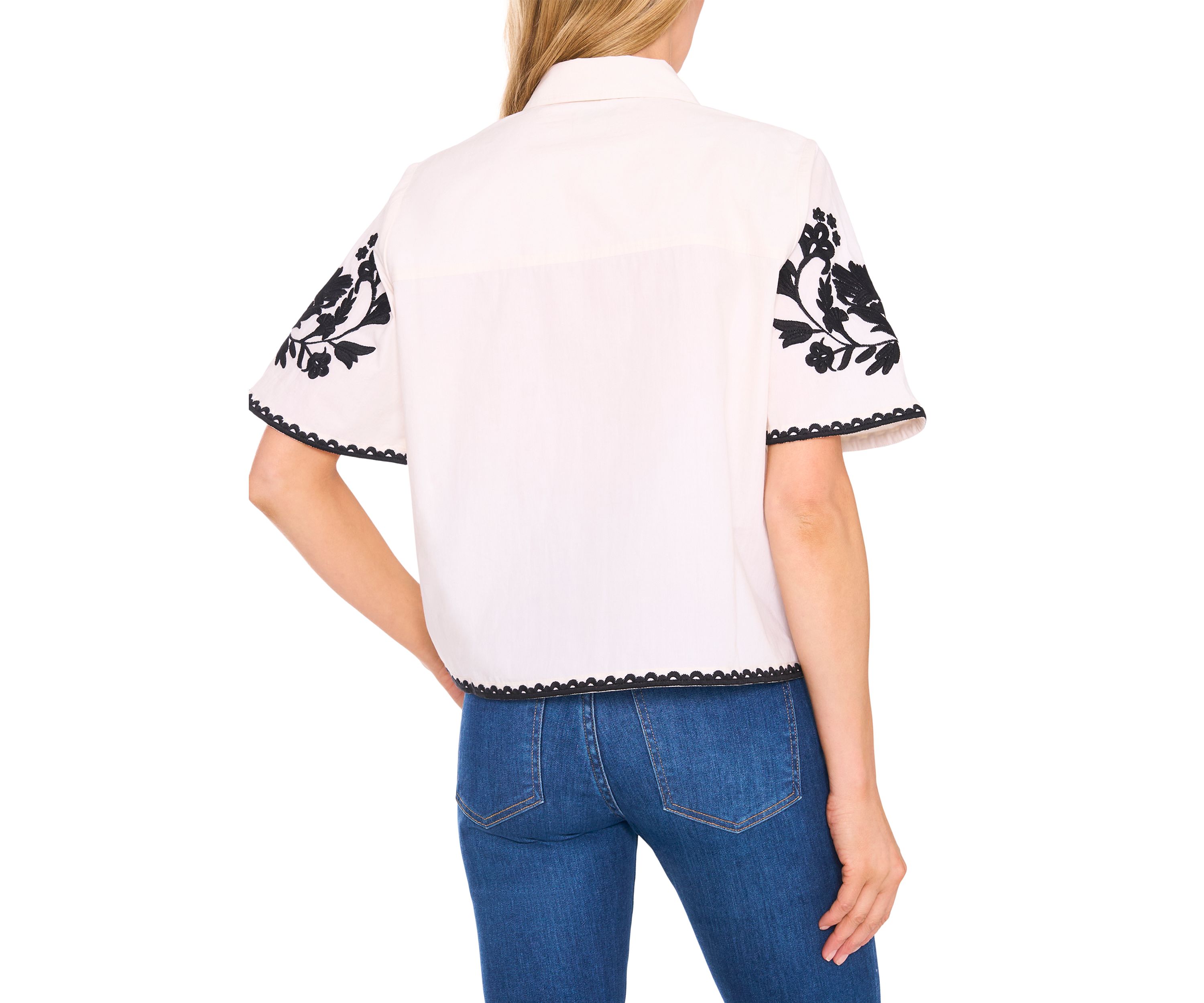 Petite Embroidered Blouse