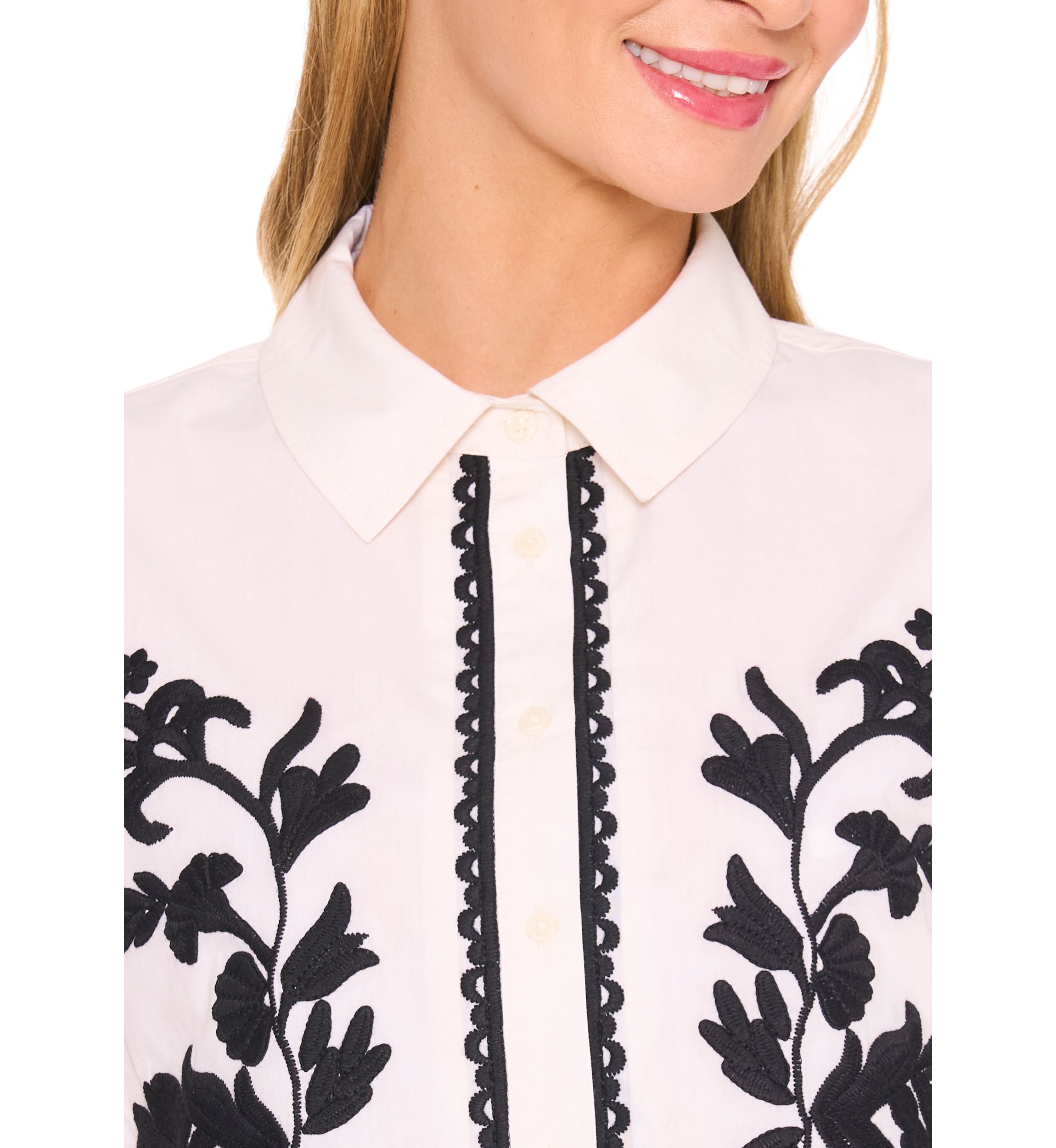 Petite Embroidered Blouse