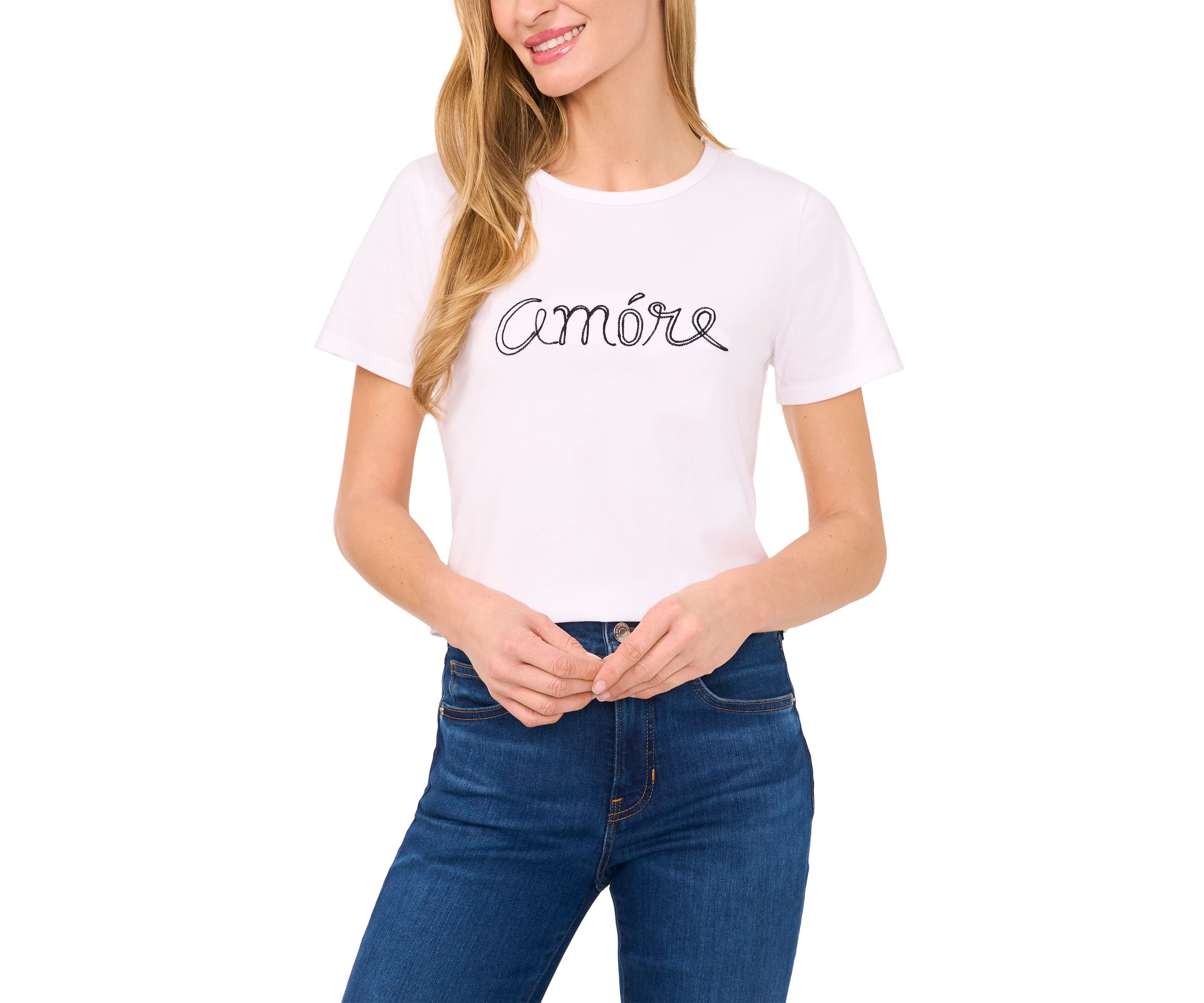 Womens Short Sleeve Amore Graphic T-Shirt