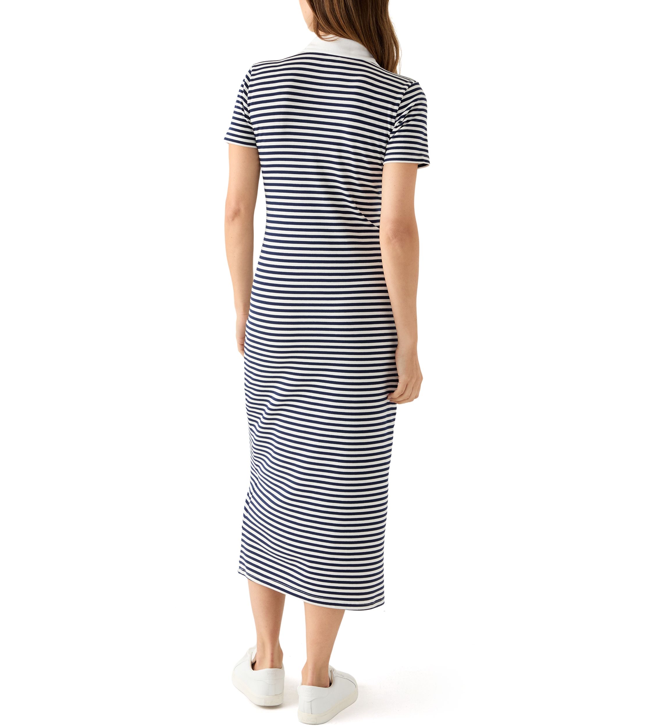 Womens Striped Knit Midi Dress