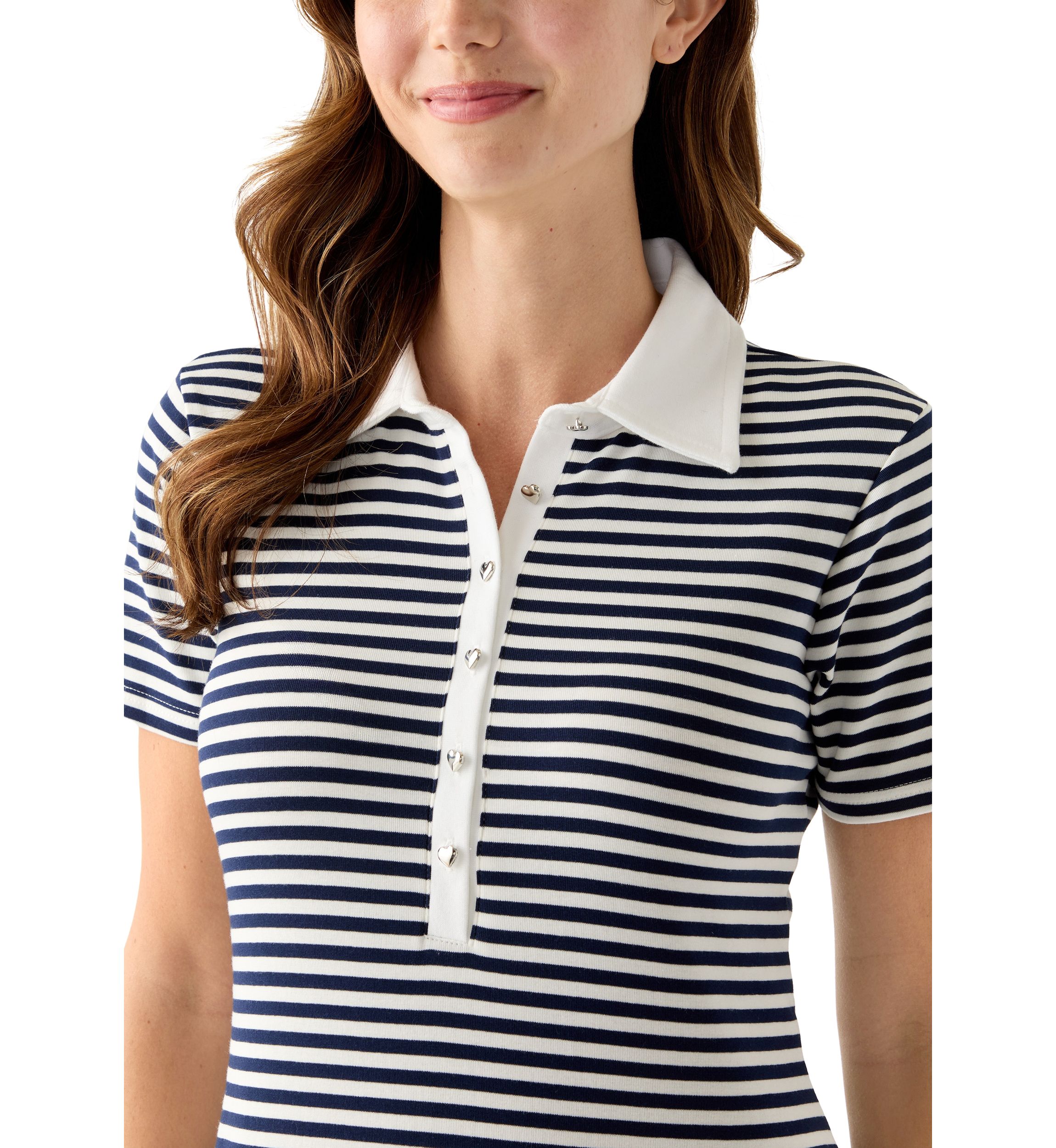 Womens Striped Knit Midi Dress
