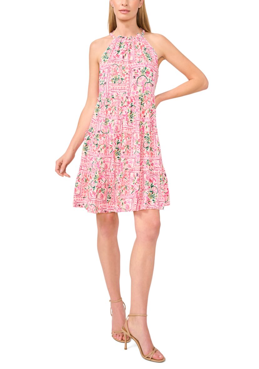 Womens Floral Halter Dress