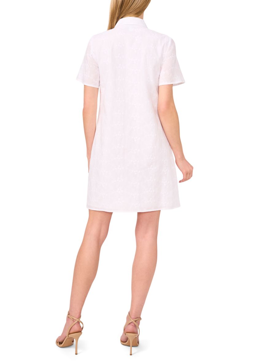 Womens Eyelet Trim Dress