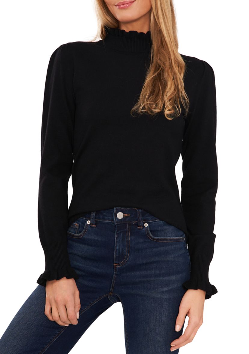 Womens Ruffle Sweater