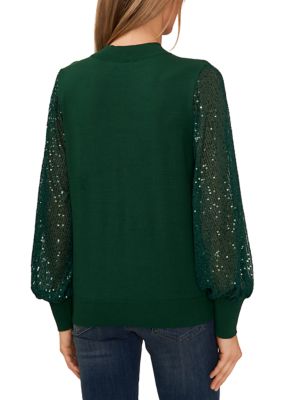 Women's Sequin Sleeve Sweater