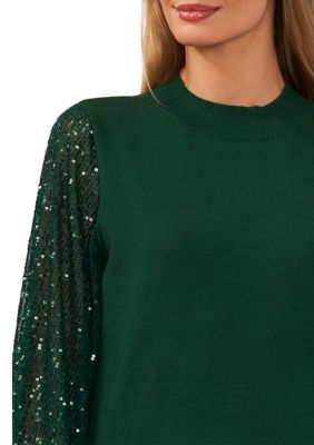 Women's Sequin Sleeve Sweater