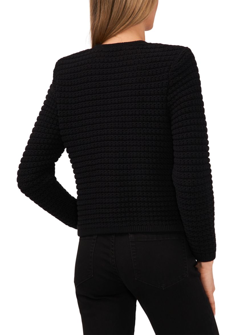 Womens Solid Button Front Lady Jacket