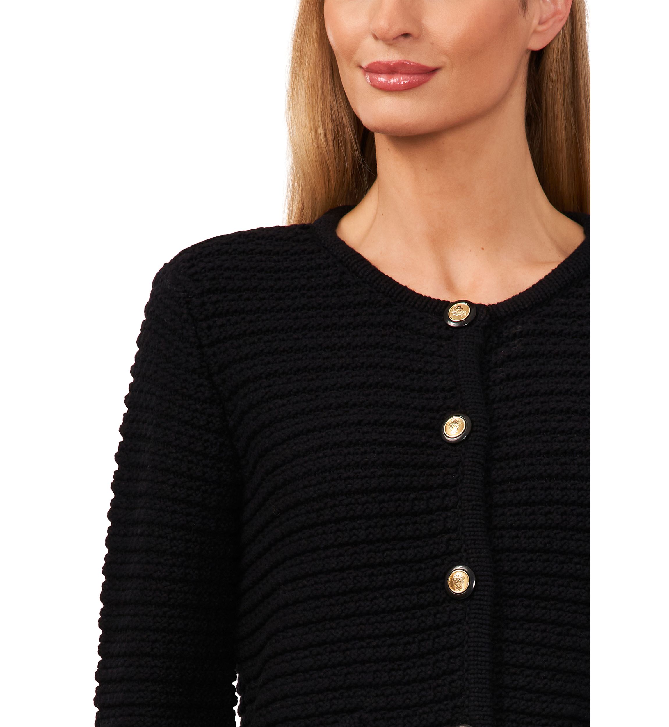 Womens Solid Button Front Lady Jacket