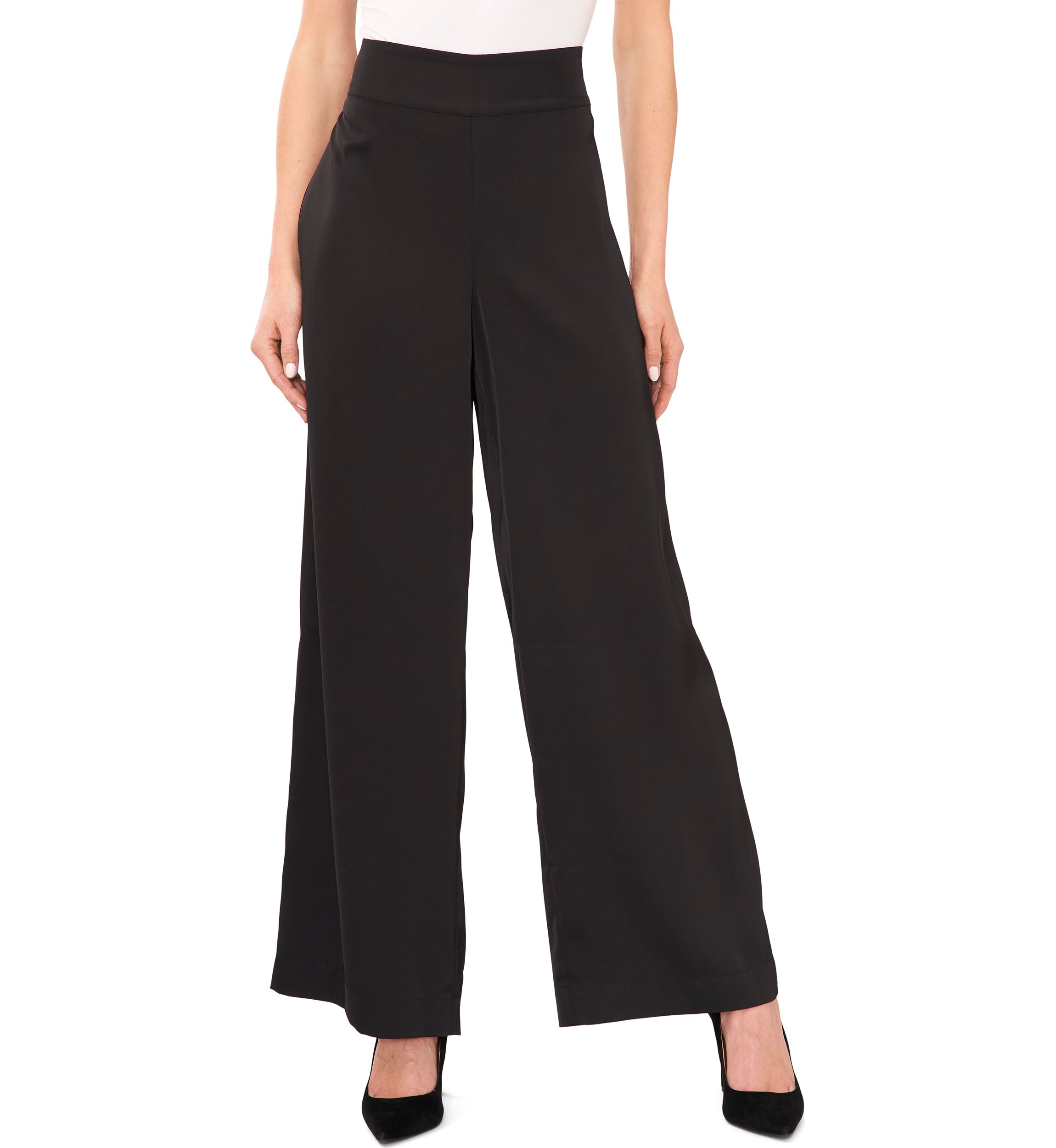 Womens Wide Leg Side Zip Pants