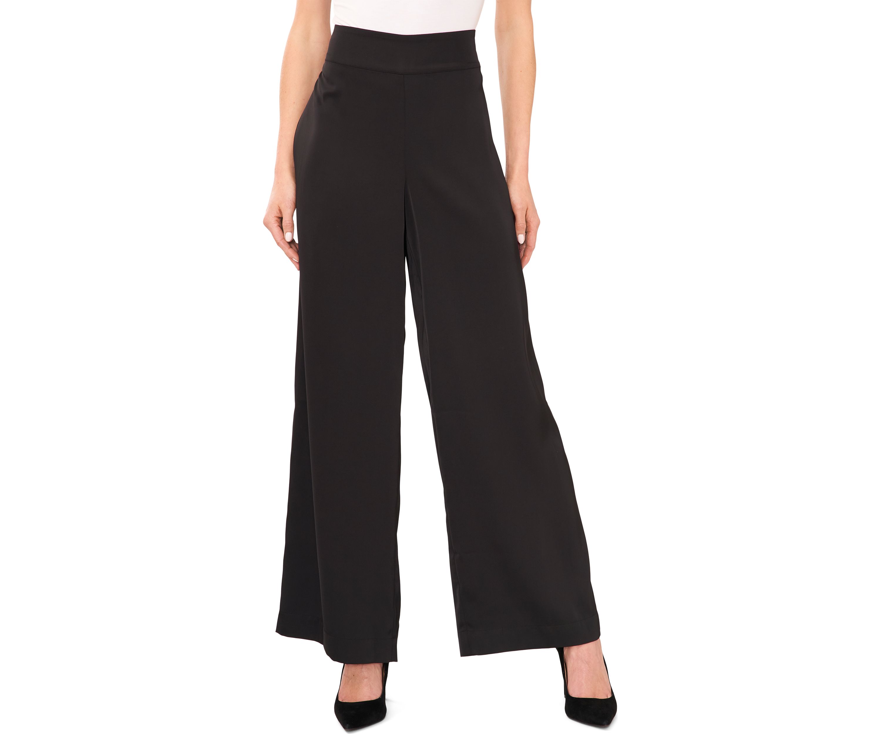Womens Wide Leg Side Zip Pants