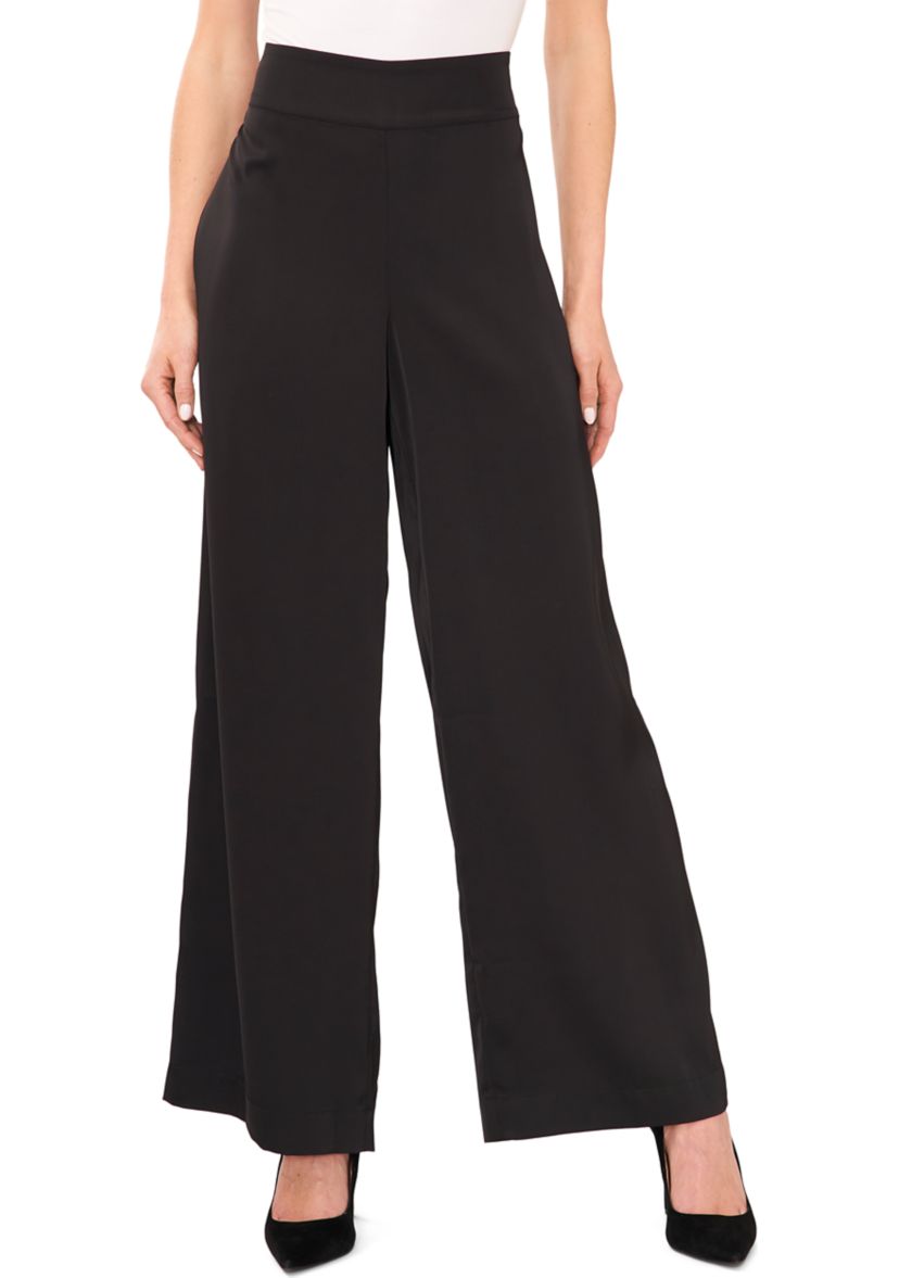Womens Wide Leg Side Zip Pants